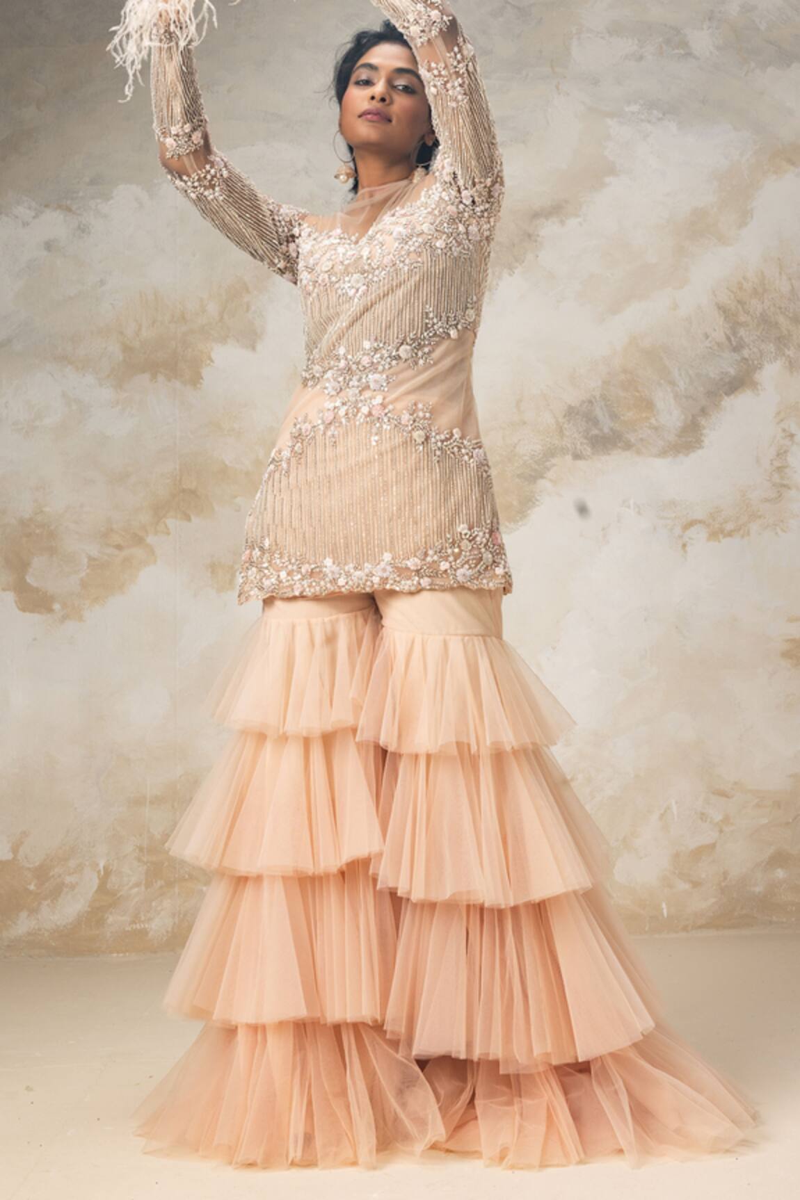 COUTURE BY NIHARIKA Embroidered Kurta & Sharara Set 