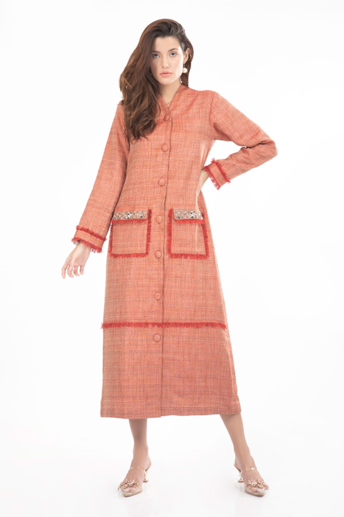 House of THL Charlotte Front-Open Jacket Dress