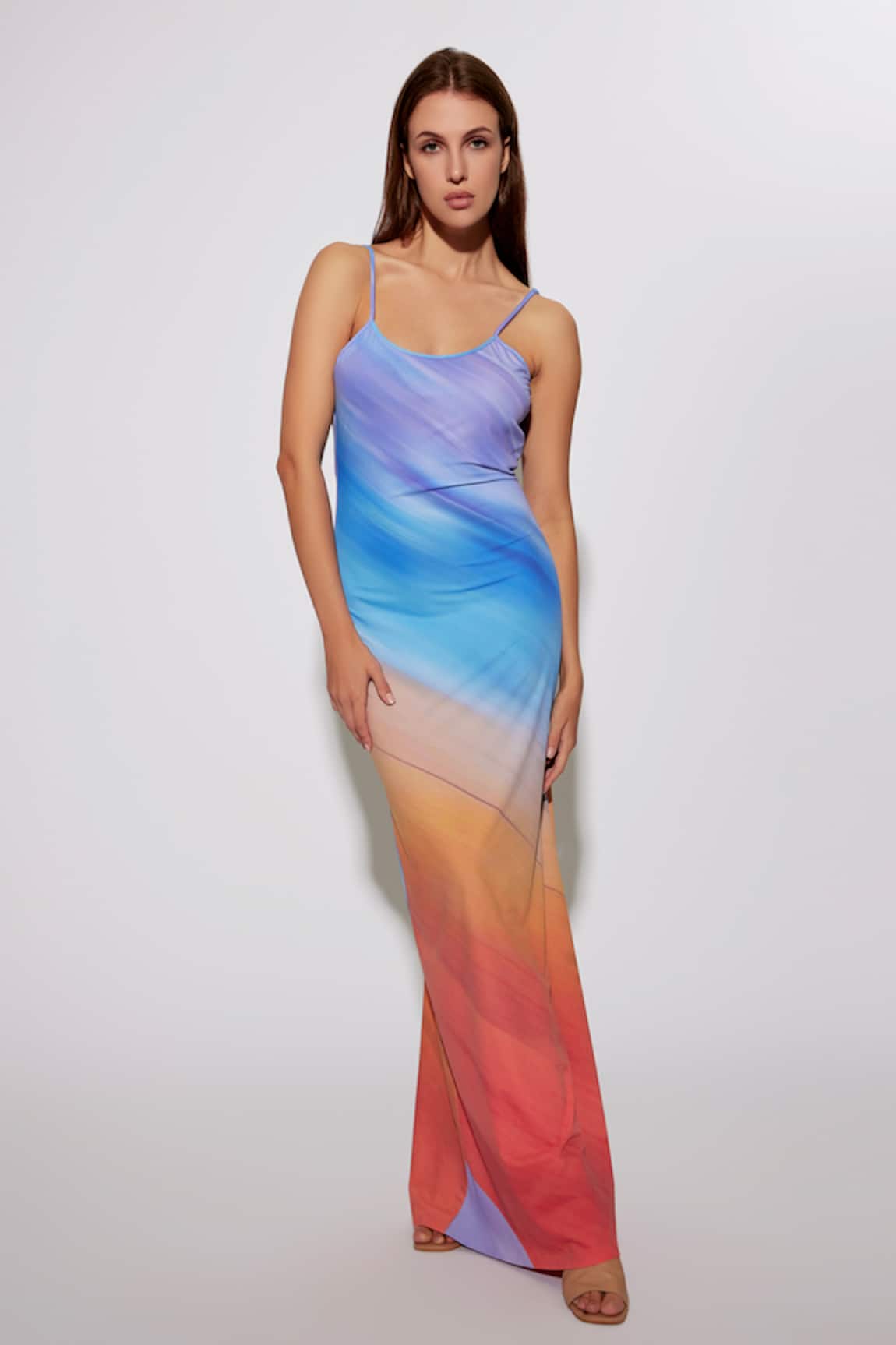 Deme by Gabriella Color Block Slip Dress