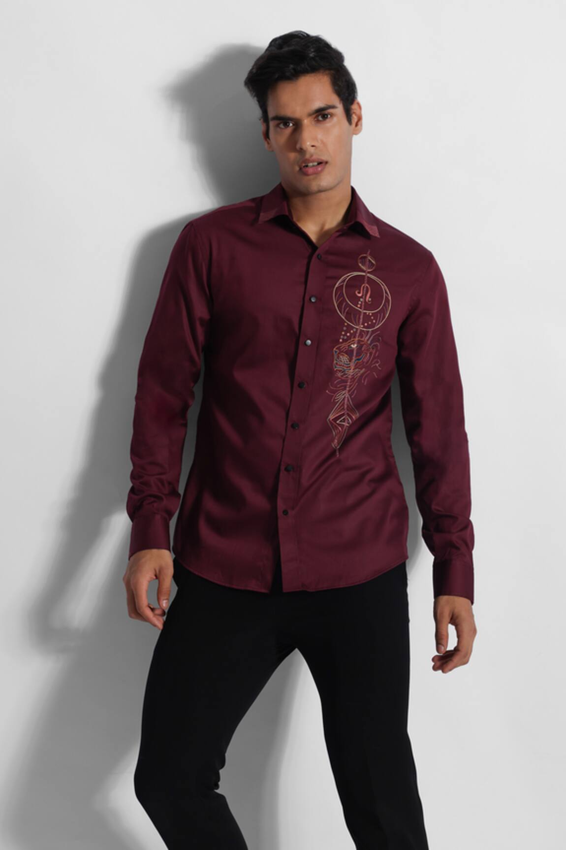 PAARSH Threadwork Leo Pattern Shirt