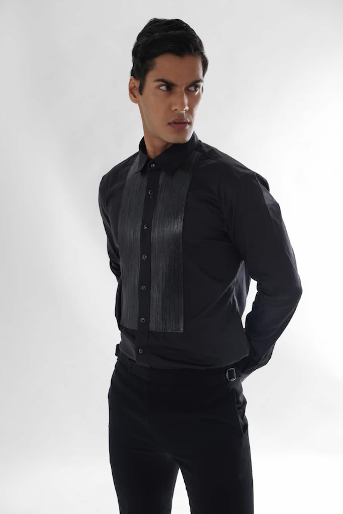 Paarsh Leather Corded Pattern Shirt