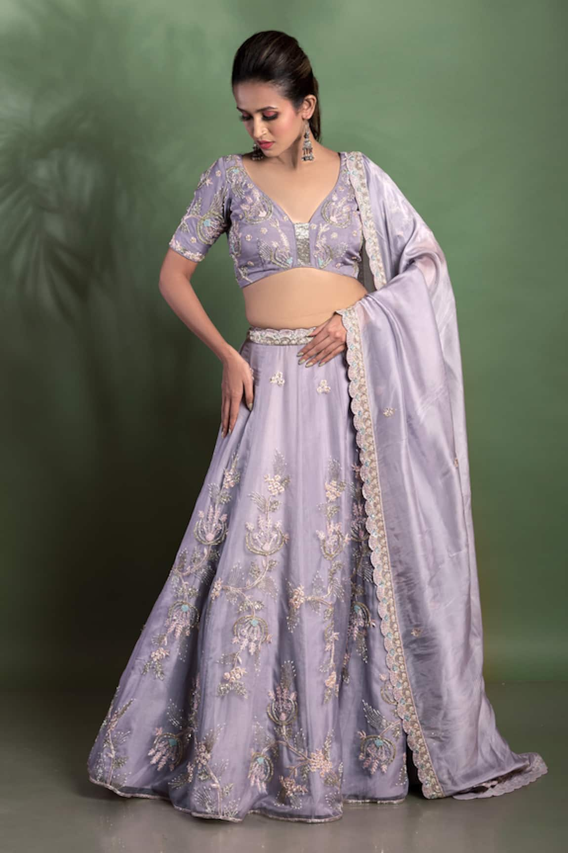 MOHA Atelier Crystal Embroidered Lehenga Set