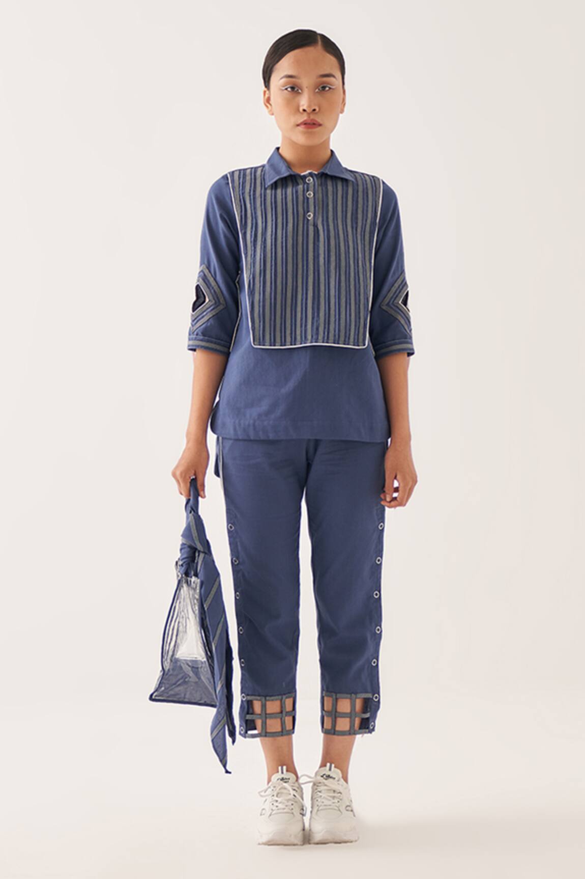 Cross A Line Cotton Linen Top