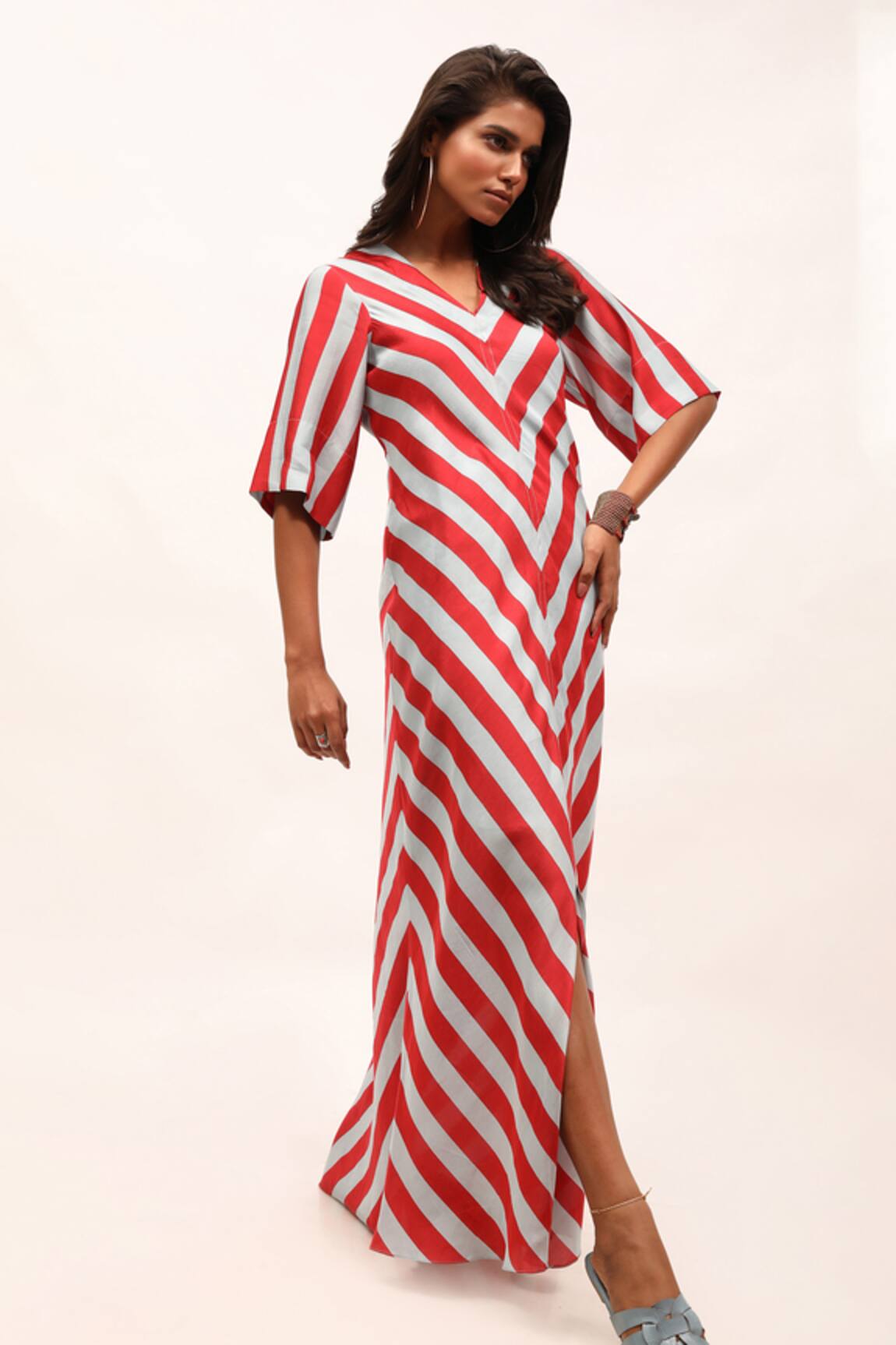 Kritika Murarka Striped Print A-Line Dress