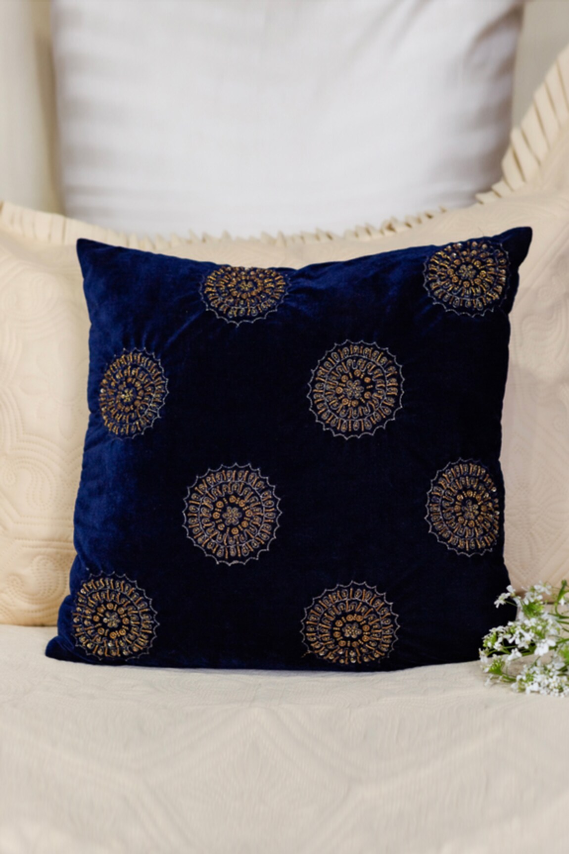 ALCOVE Circle Embroidered Cushion Cover