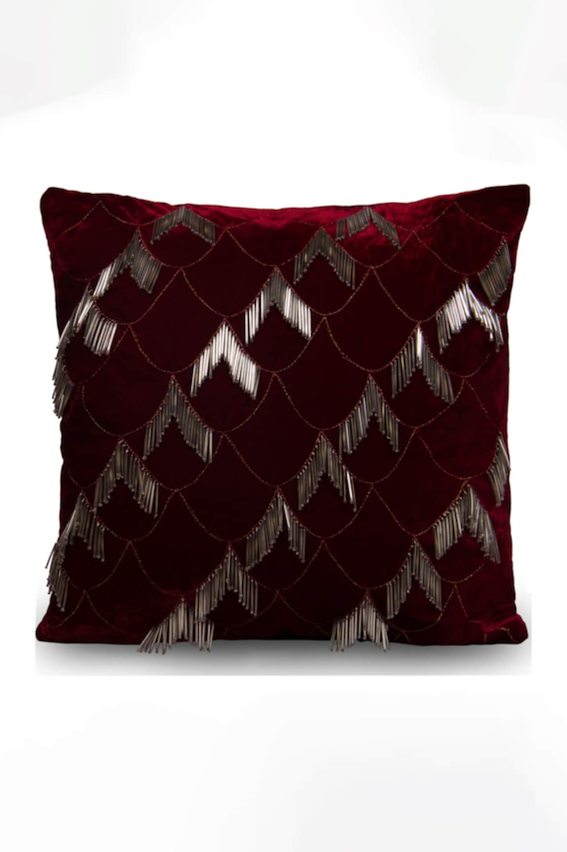 ALCOVE Fringe Embroidered Cushion Cover