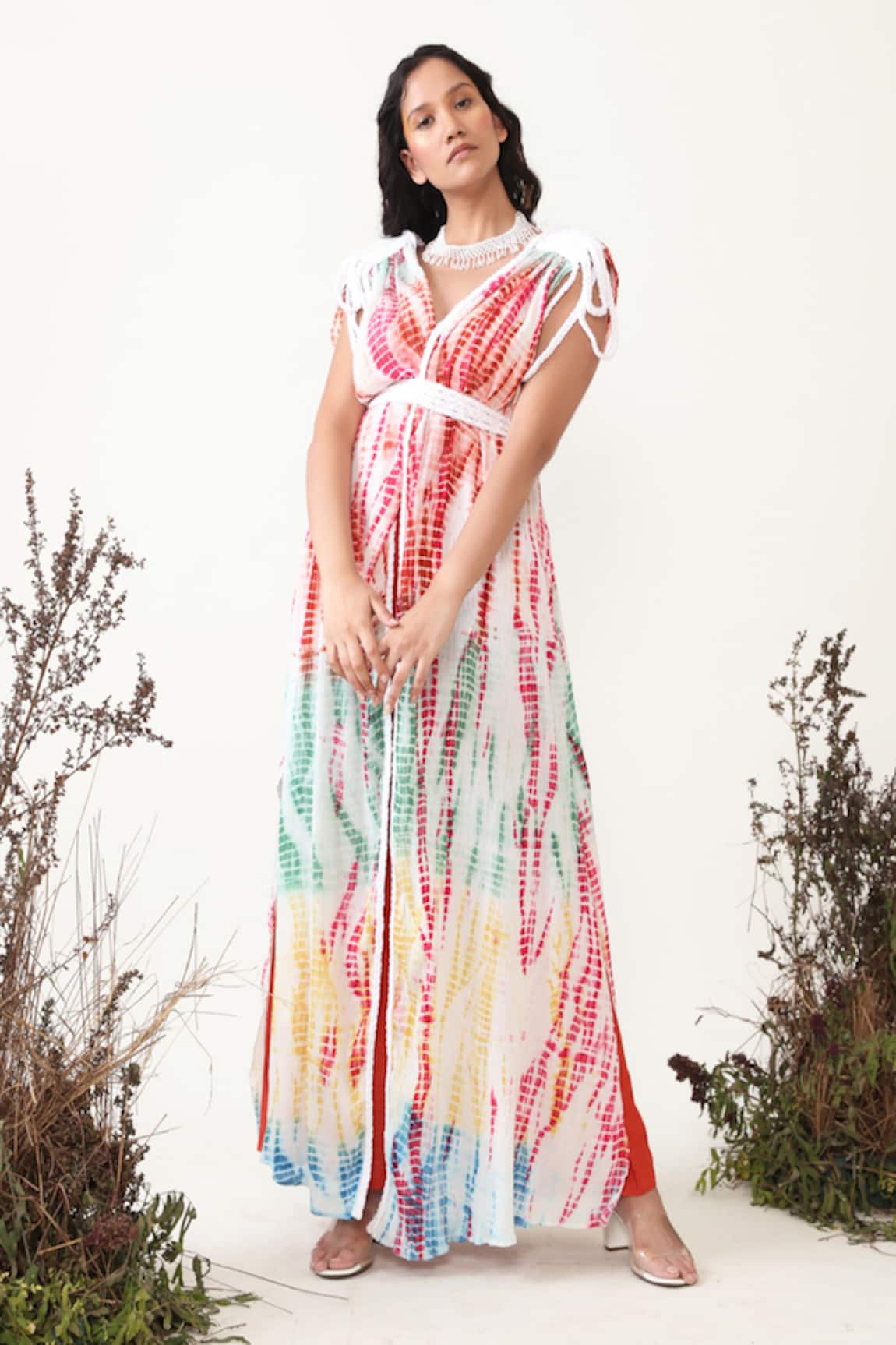Chambray & Co. Suzette Shibori Dyed Dress With Pant