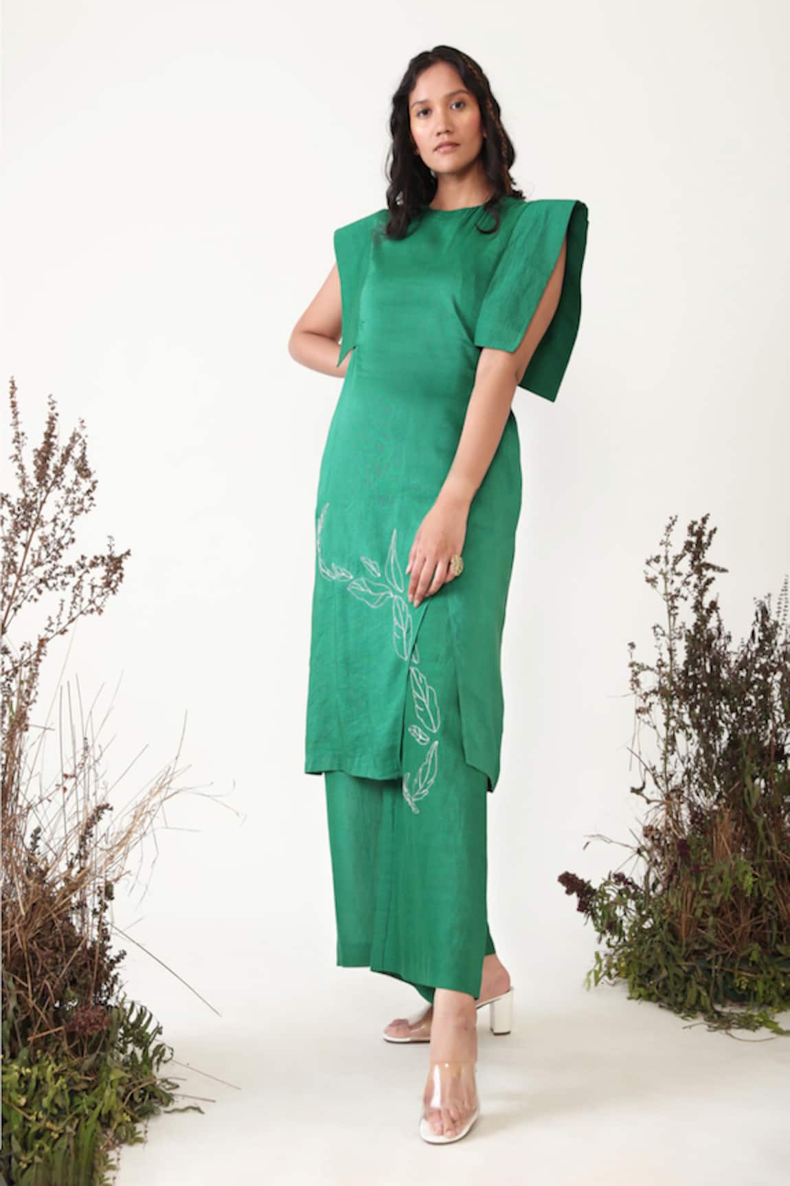 Chambray & Co. Damia Overlapped Kurta & Pant Set