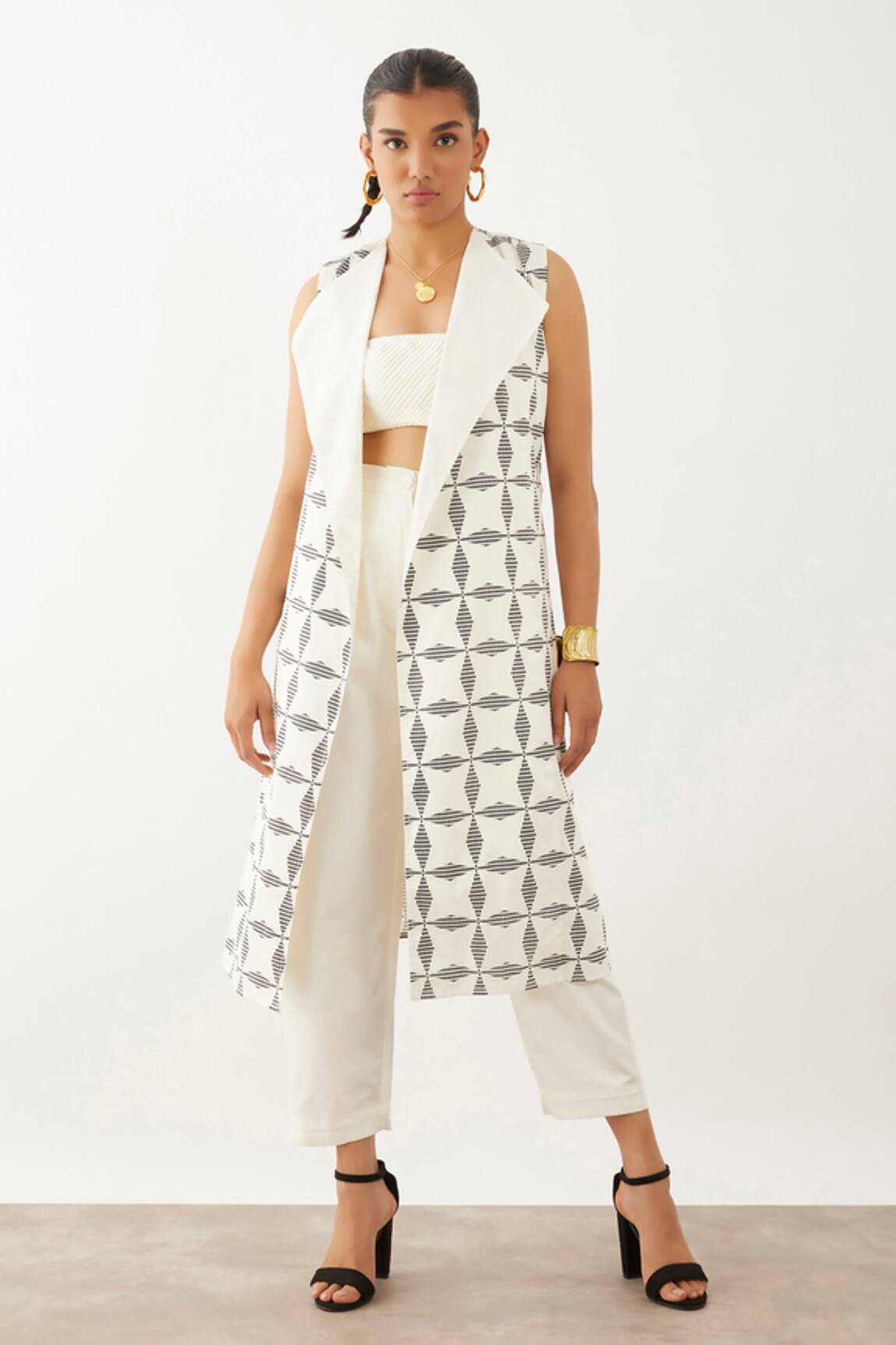 Son Of A Noble Snob Aiko Fan Print Jacket & Trouser Set