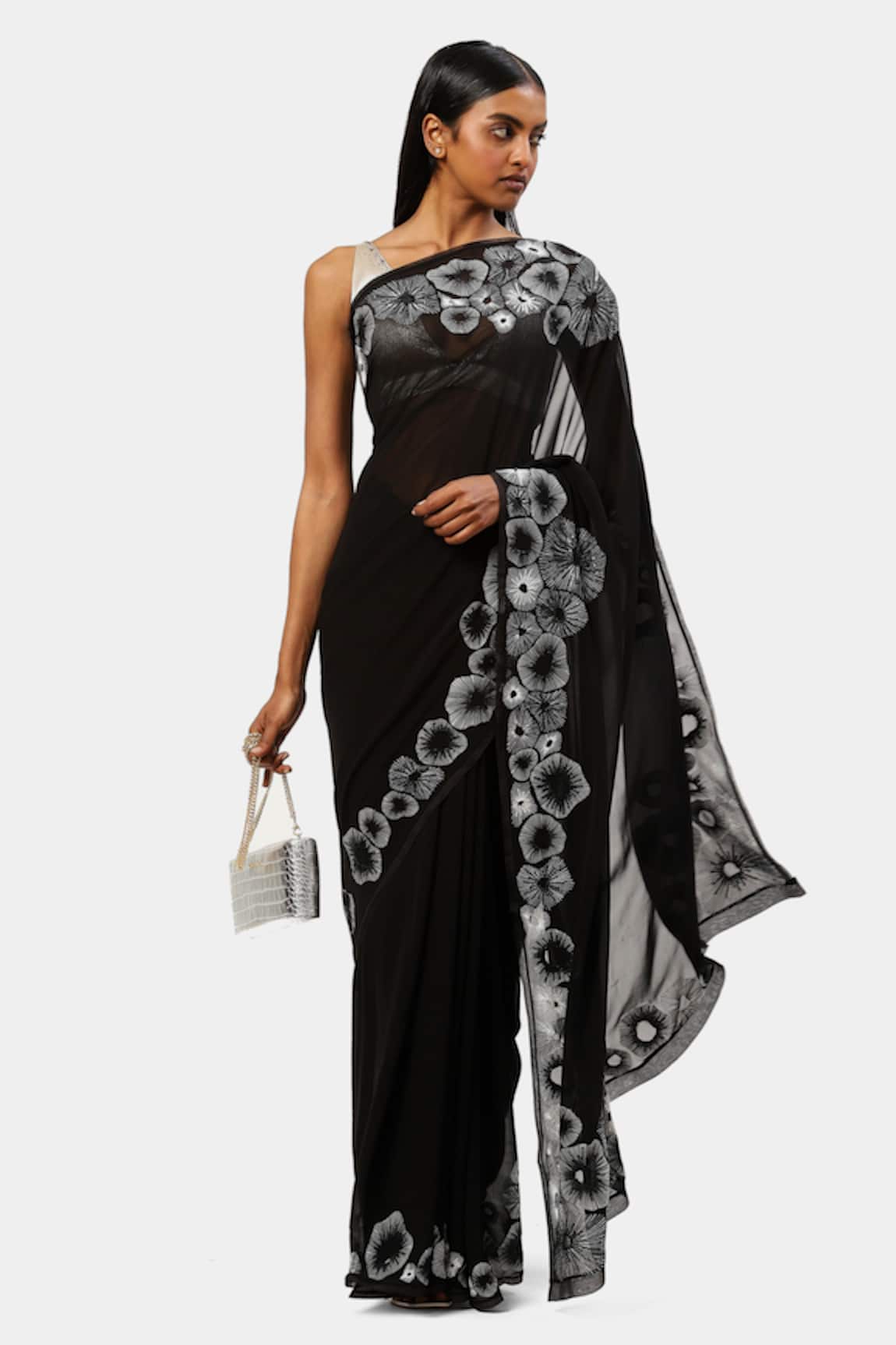 Satya Paul Border Embroidered Boss Saree