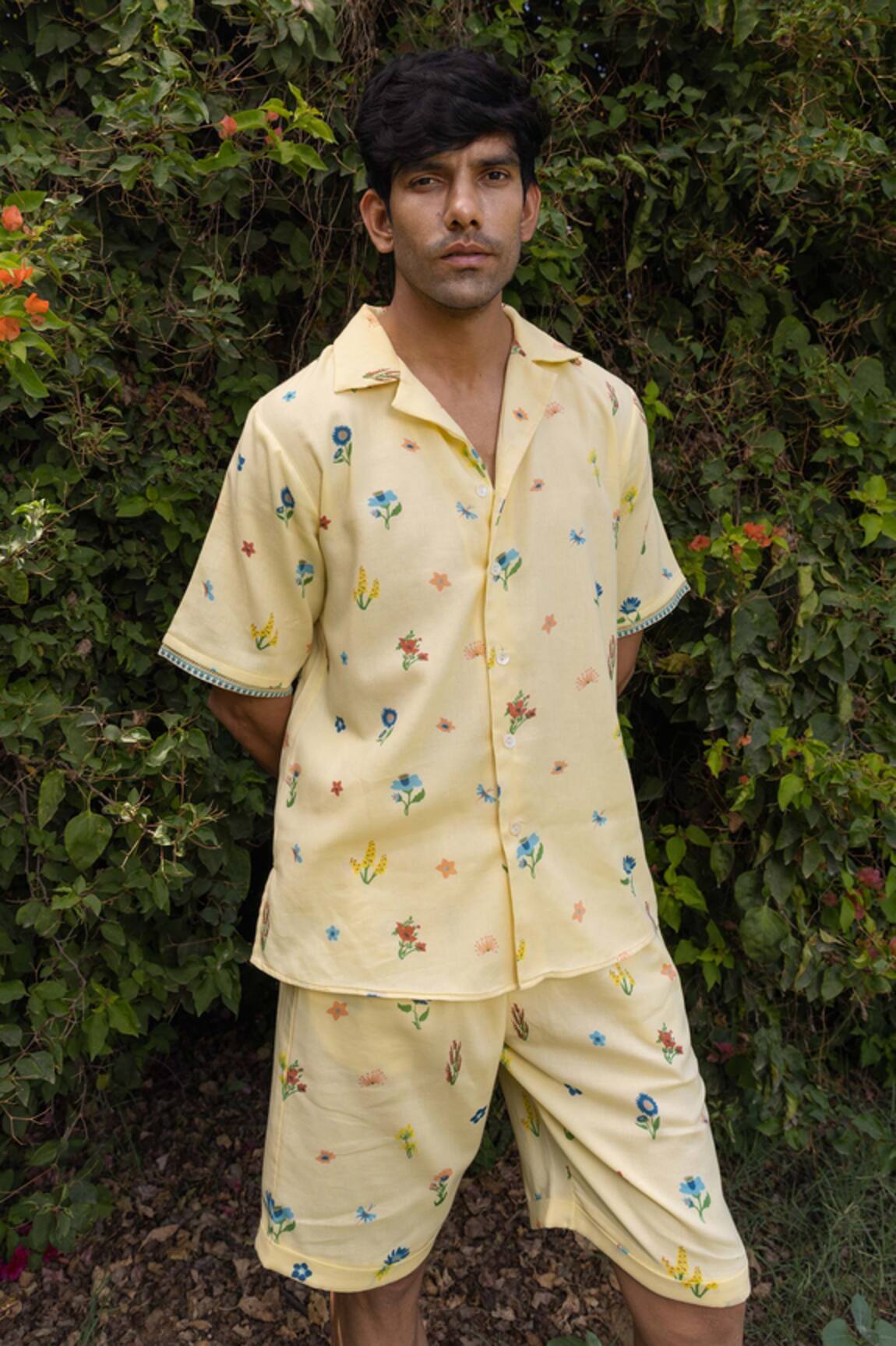 Baise Gaba Rowy Floral Print Shirt & Short Set