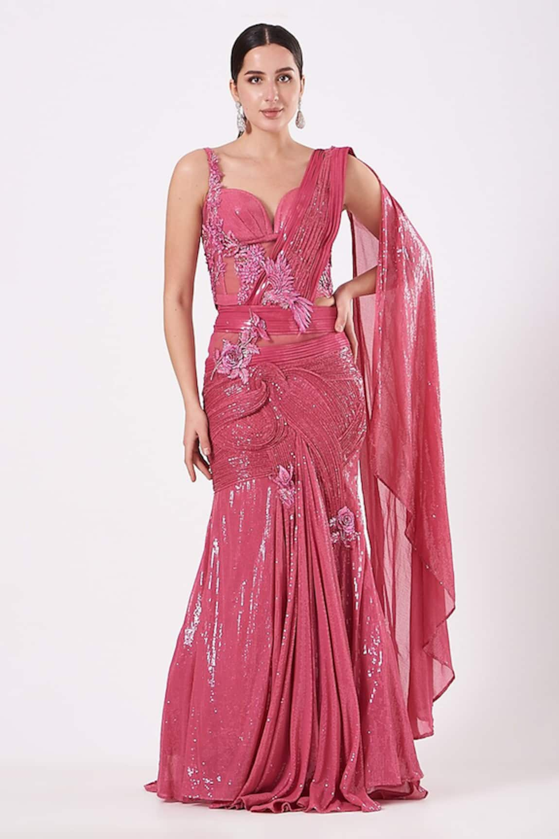 ANJALEE AND ARJUN KAPOOR Sequin Embroidered Gown