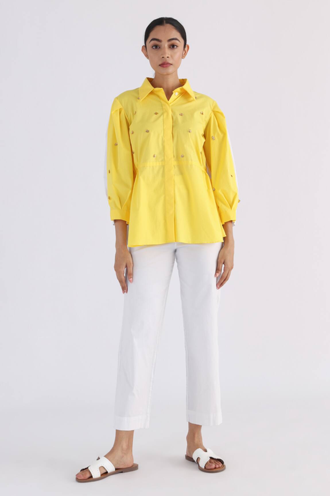 Studio Moda India Colorblock Cotton Shirt