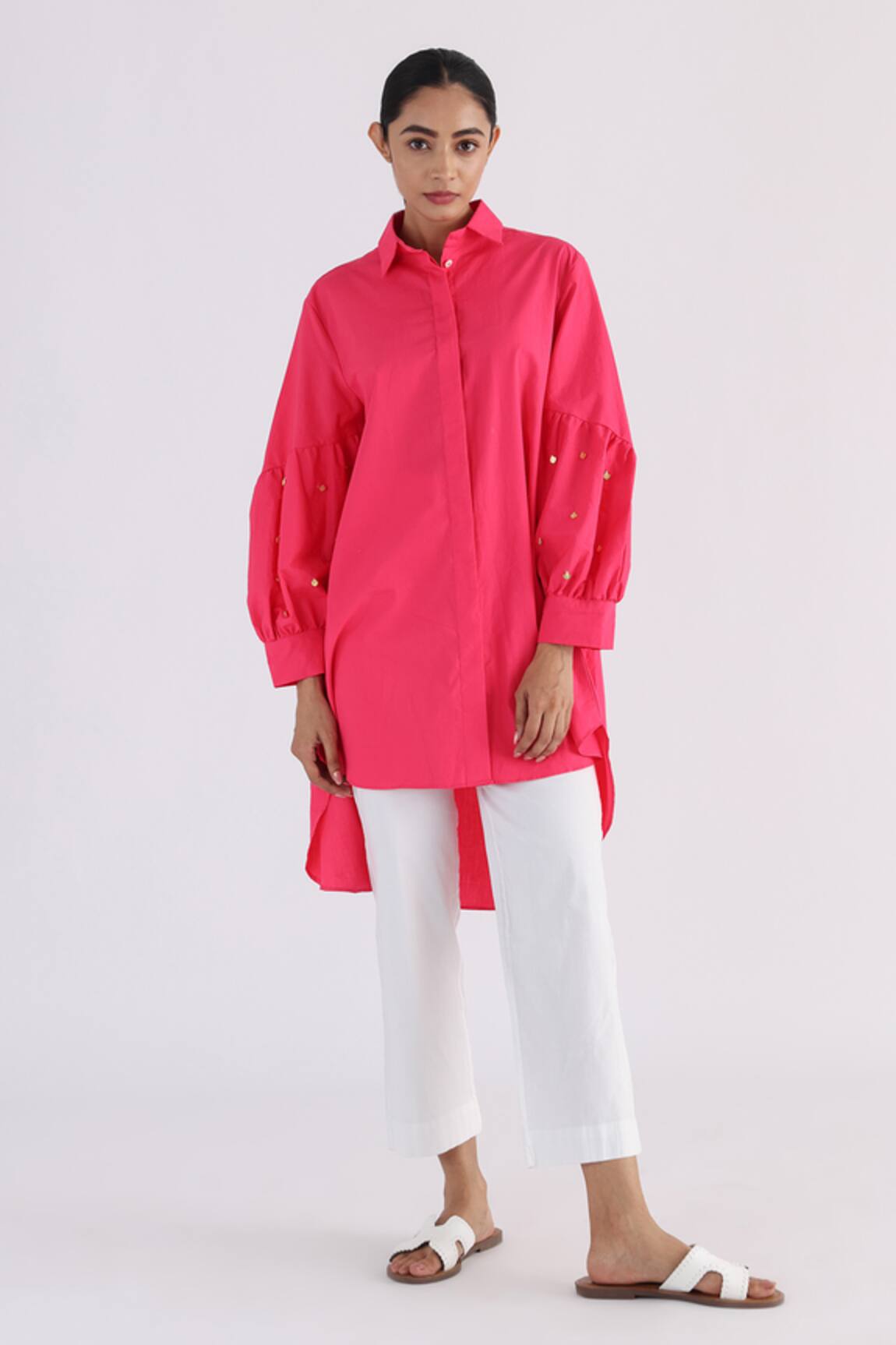 Studio Moda India The Day Cotton Box Cuff Sleeve Shirt