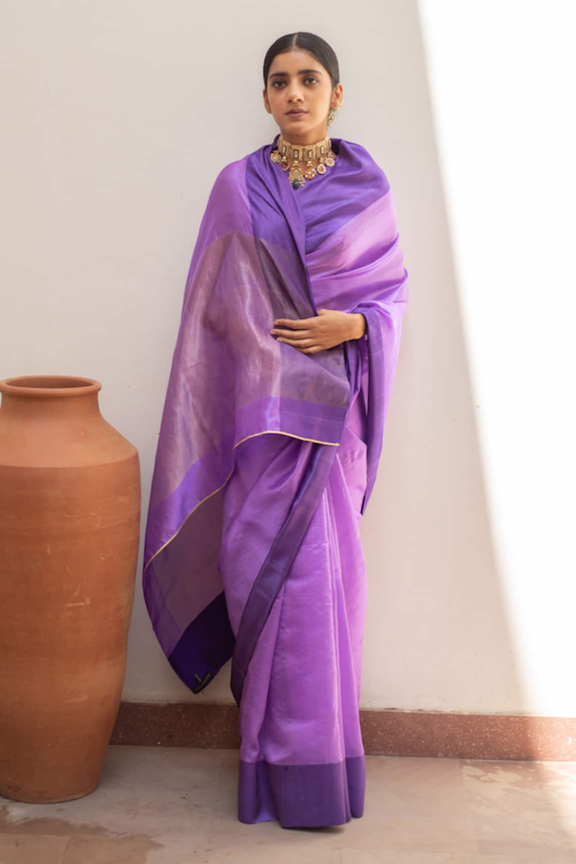 Priyanka Raajiv Kaiya Silk Chanderi Saree With Running Blouse 