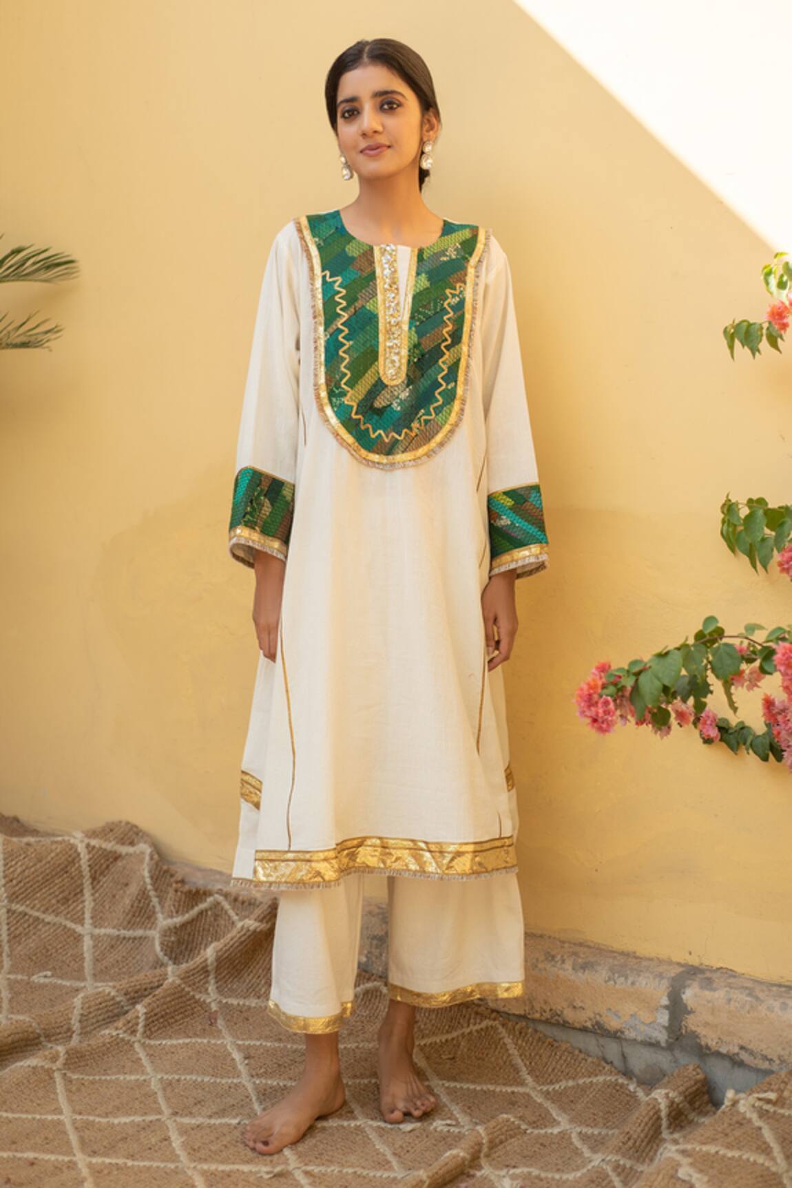 Priyanka Raajiv Zoran Organic Cotton Kurta & Pant Set 