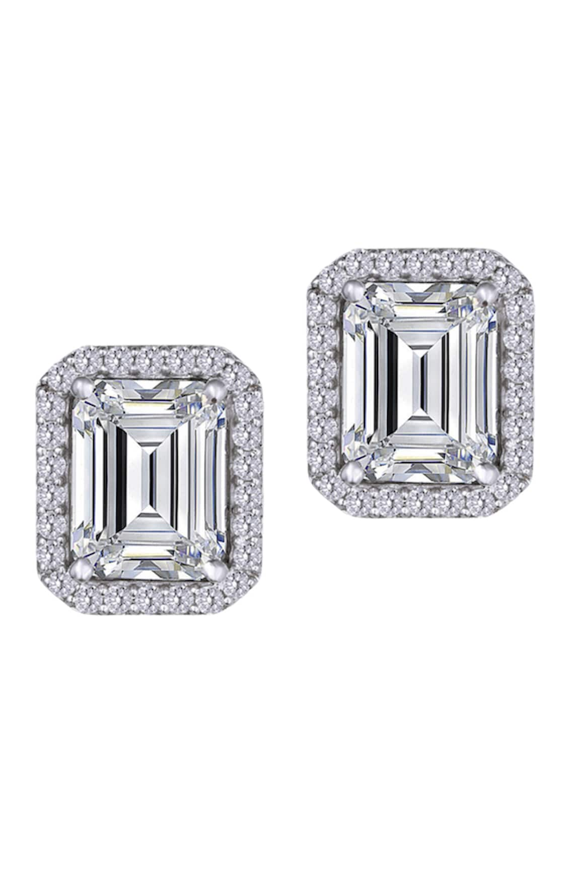 DIOSA PARIS JEWELLERY Octagon Shaped Embellished Studs