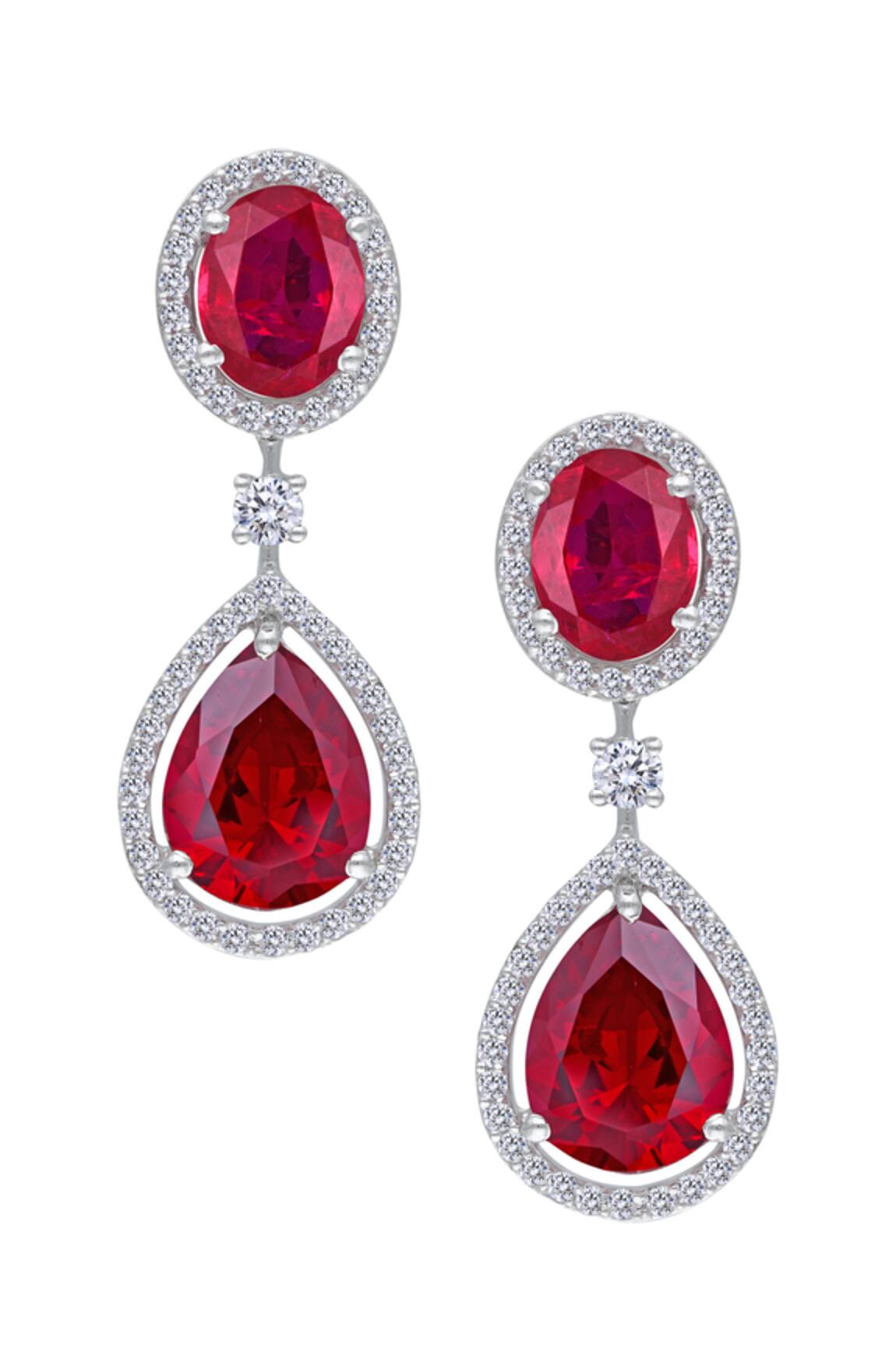 DIOSA PARIS JEWELLERY Swarovski Zirconia Geometric Embellished Earrings 