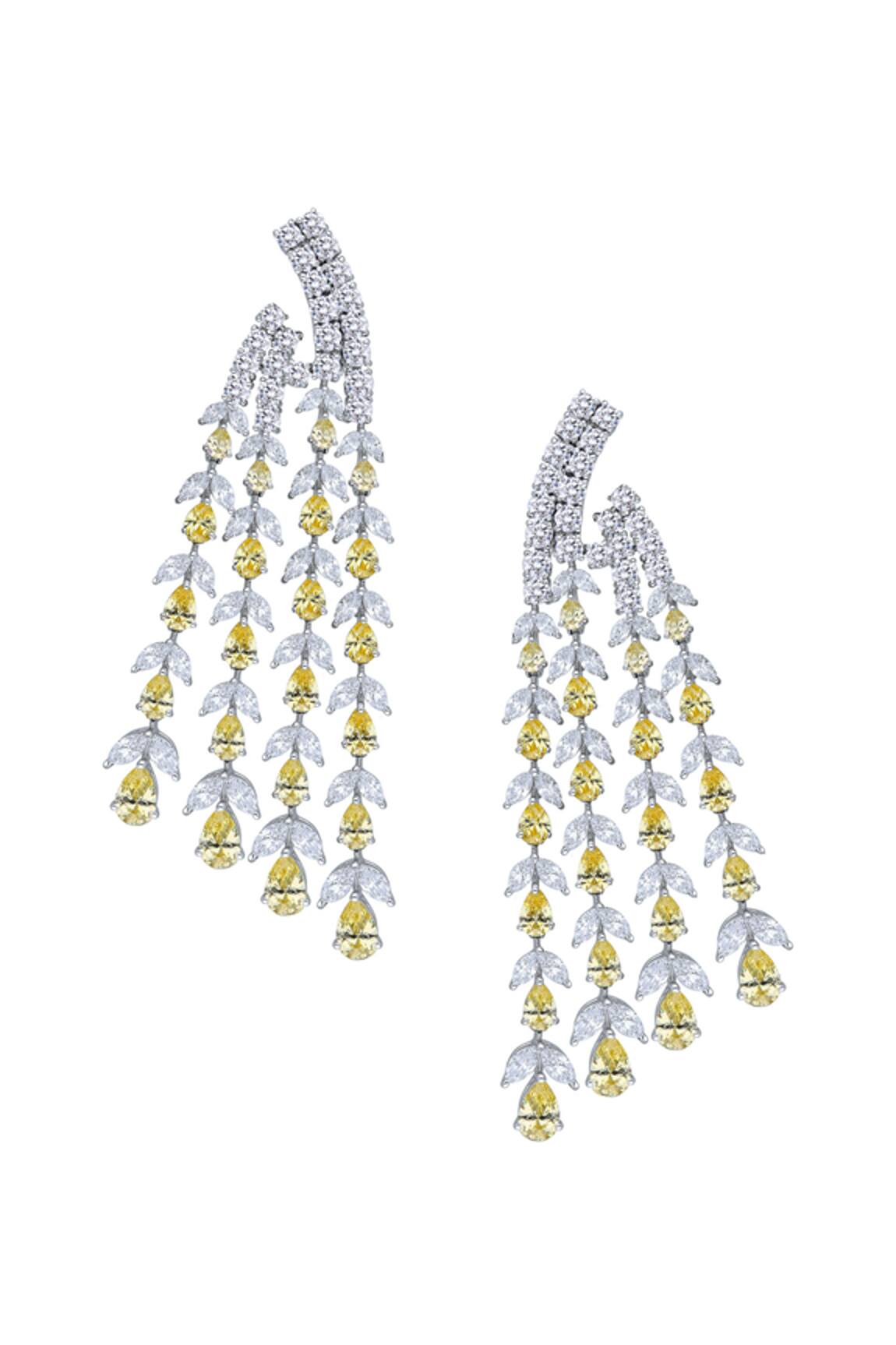 DIOSA PARIS JEWELLERY Geometric Pattern Embellished Earrings 