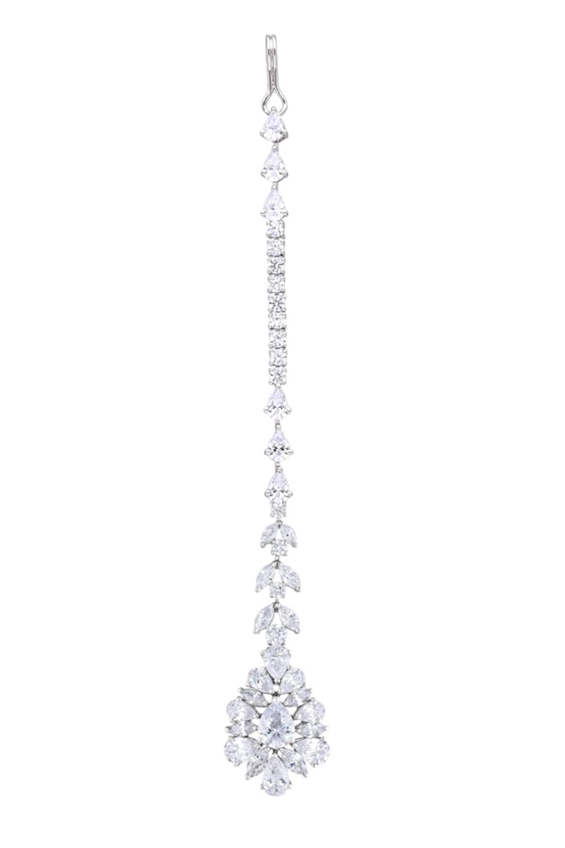 DIOSA PARIS JEWELLERY Swarovski Zirconia Embellished Maangtikka 