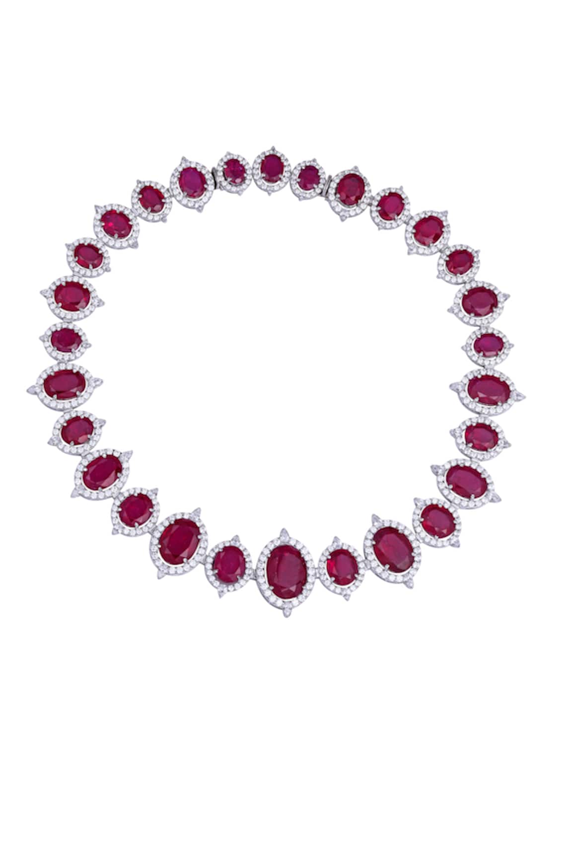 DIOSA PARIS JEWELLERY Ruby Embellished Necklace 