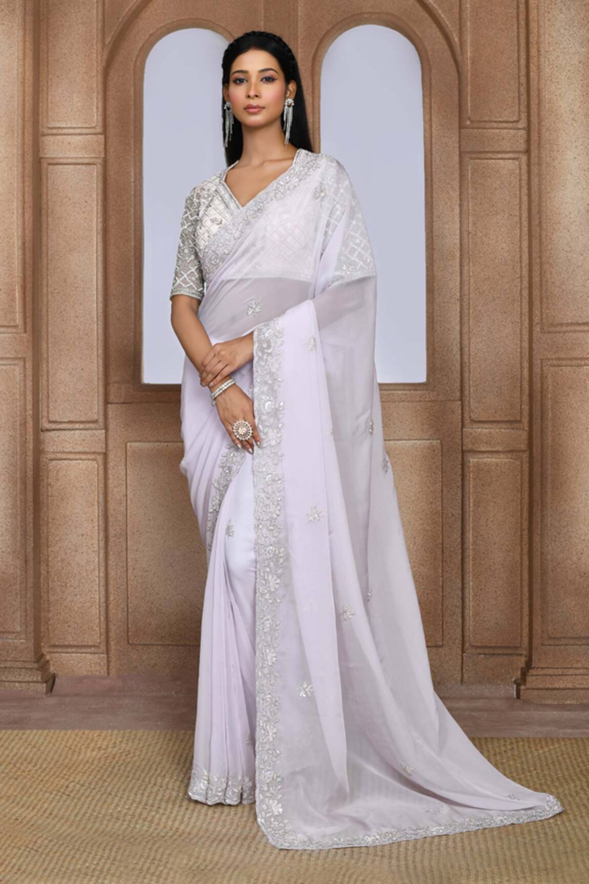 Kalighata Mulan Sequin Embroidered Saree 