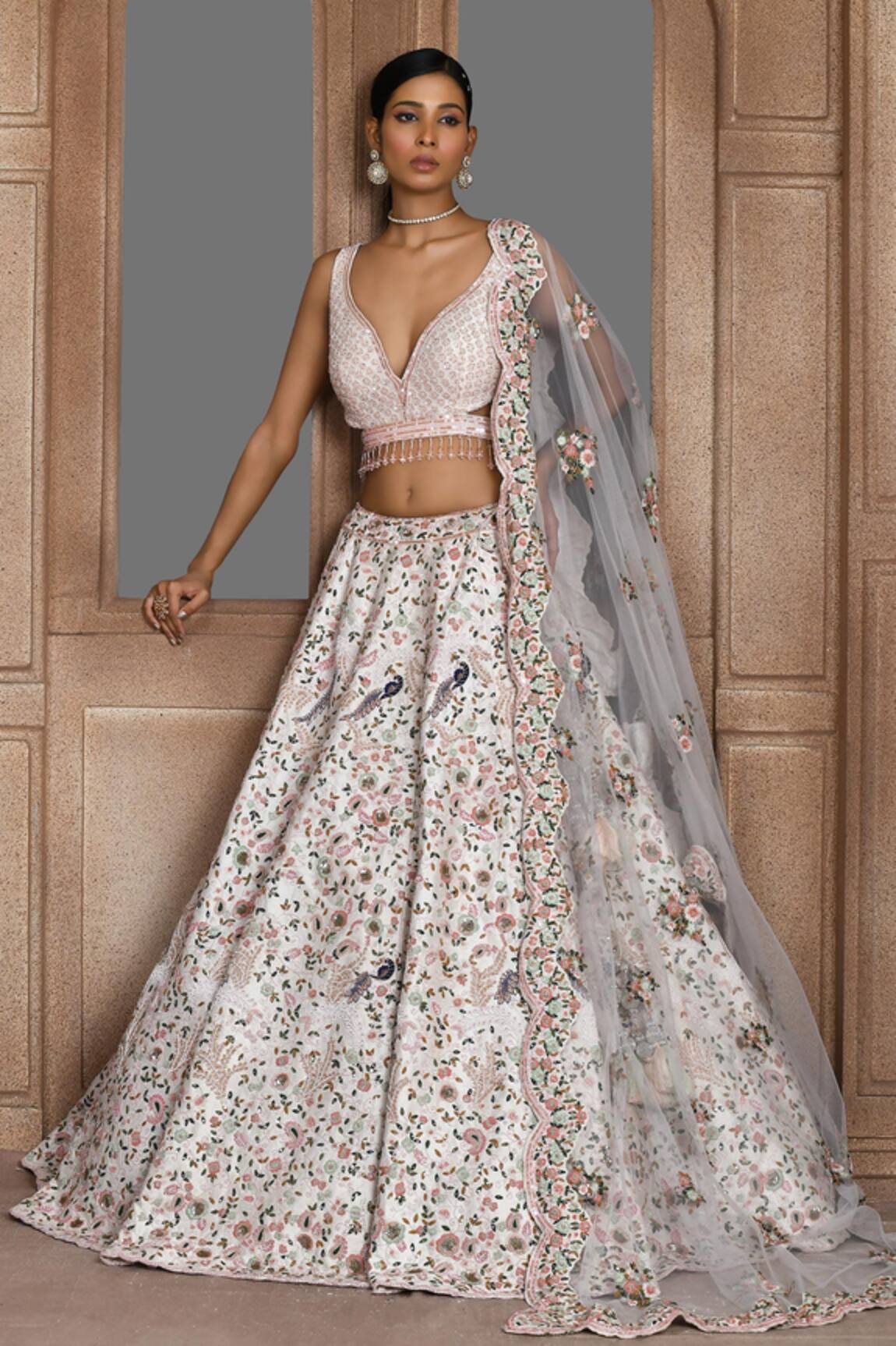Kalighata Embroidered Pink Bridal Lehenga Set 