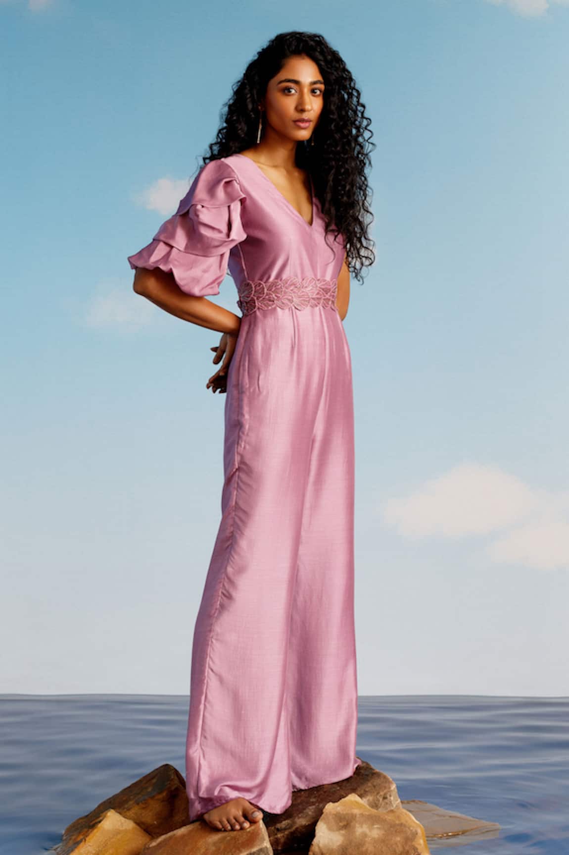 Harshita Jain Layered Sleeve Jumpsuit 