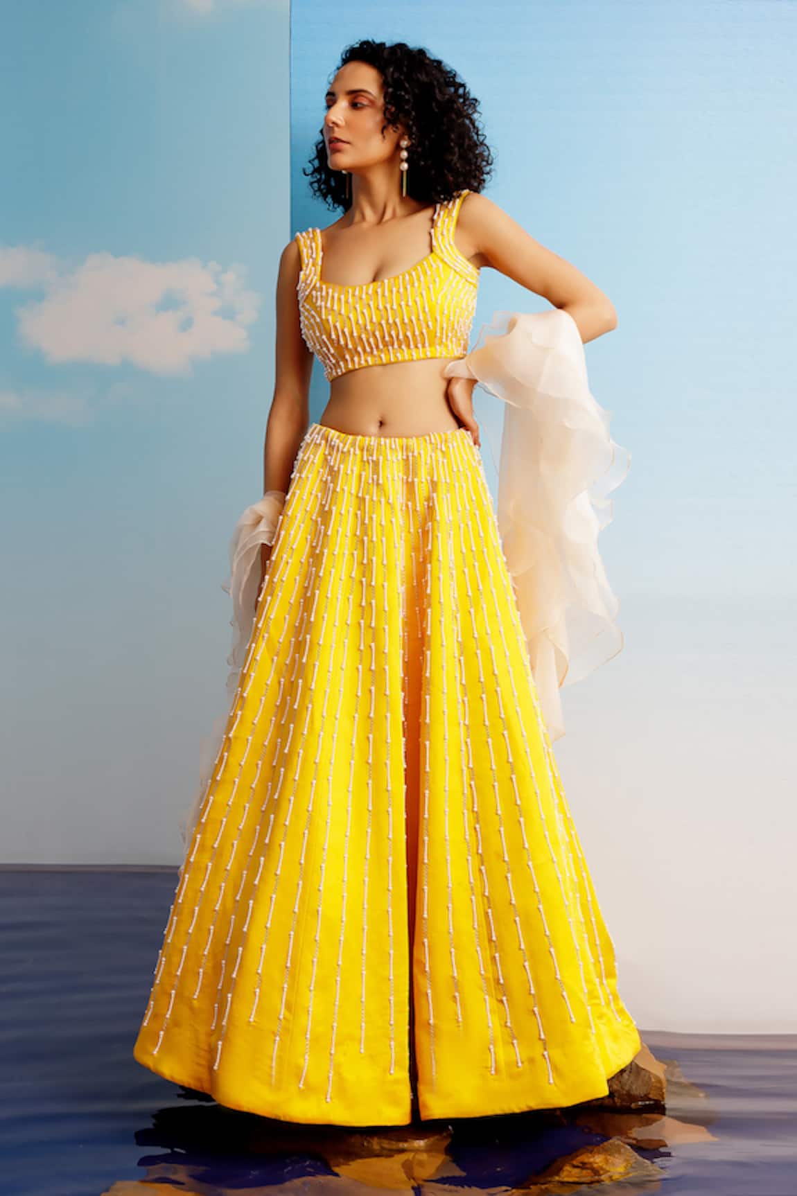 Harshita Jain Embroidered Blouse & Kalidar Lehenga Set 