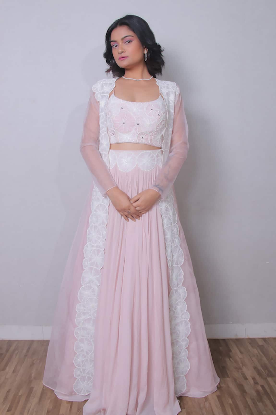 Harshita Jain Embroidered Jacket Lehenga Set 