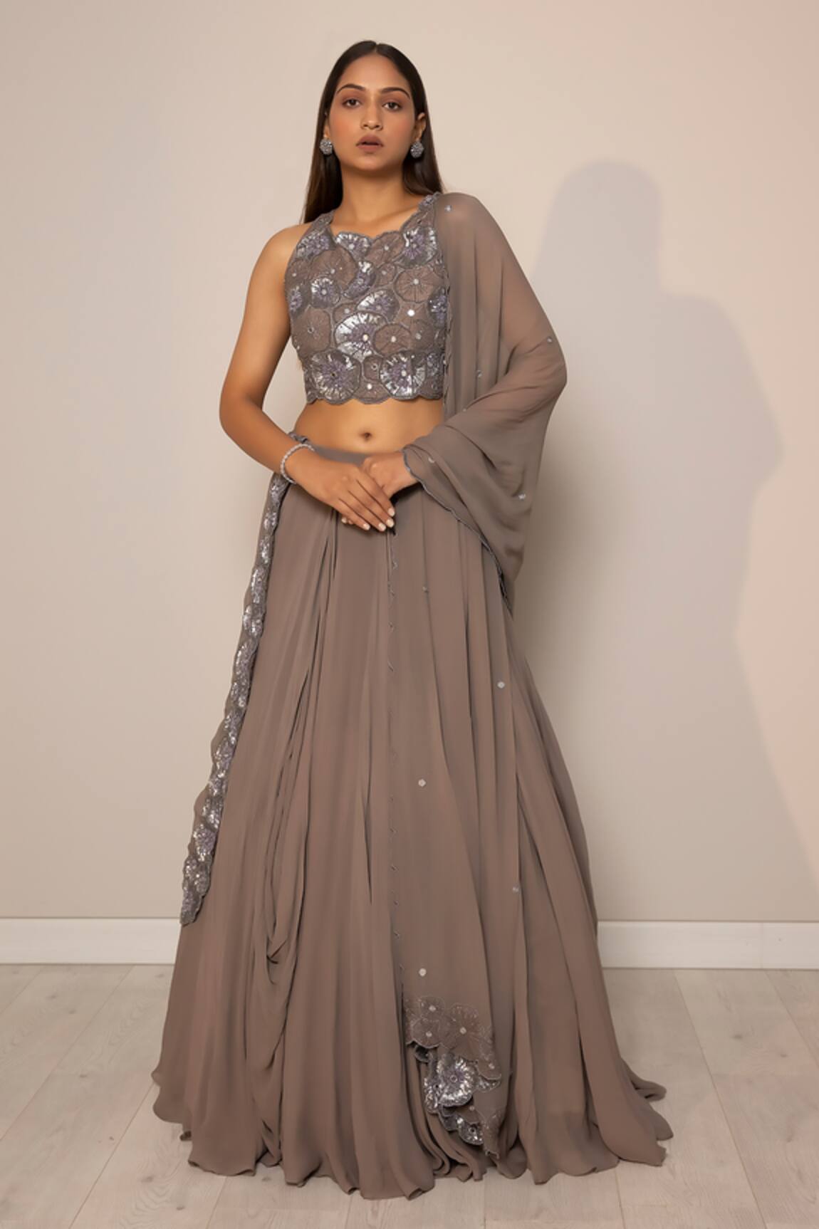 Harshita Jain Pleated & Draped Lehenga Set