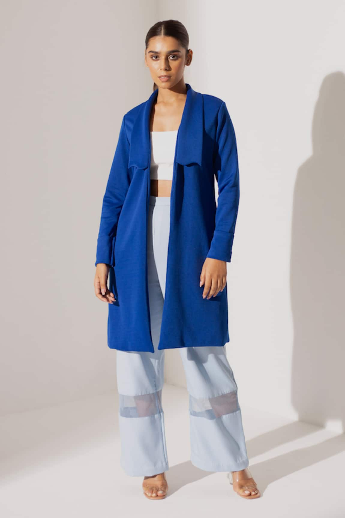 Kritika Madan Label Solid Scuba Coat