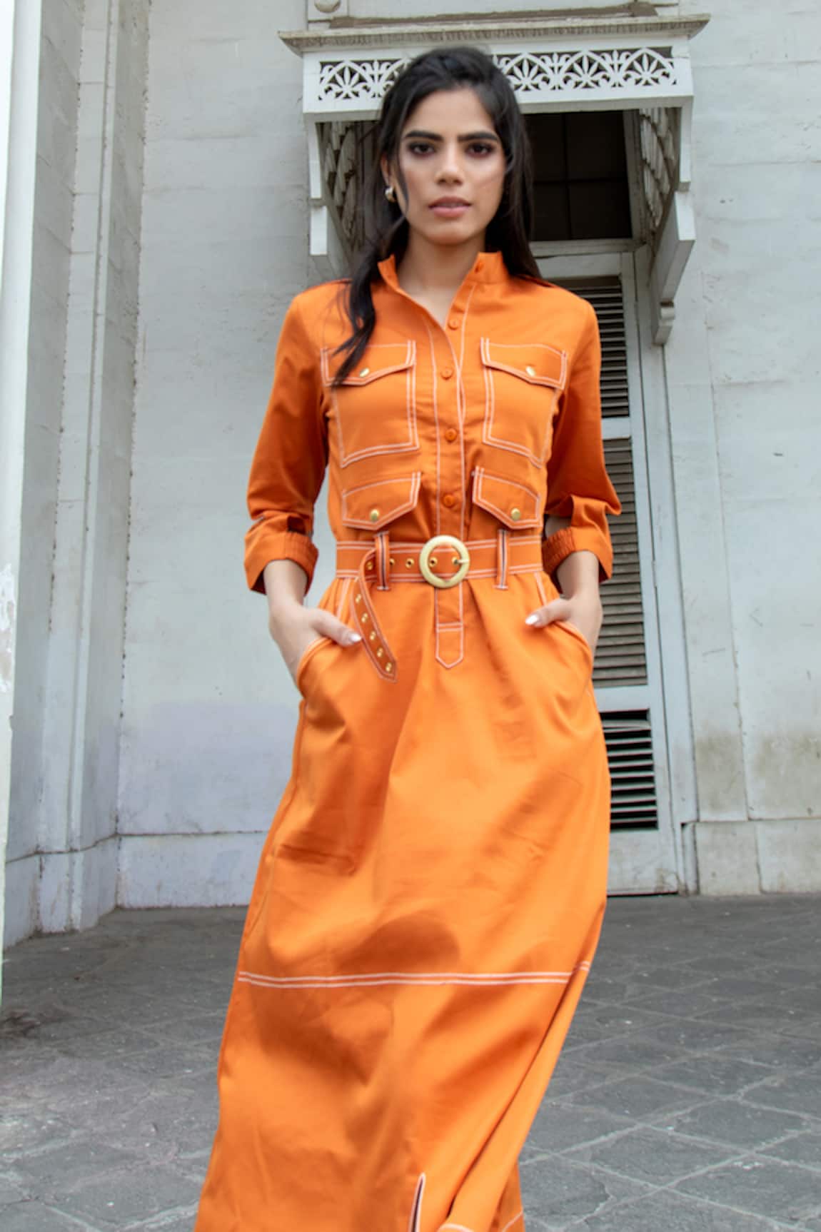Veera Wear Merida Cotton Dress With Belt