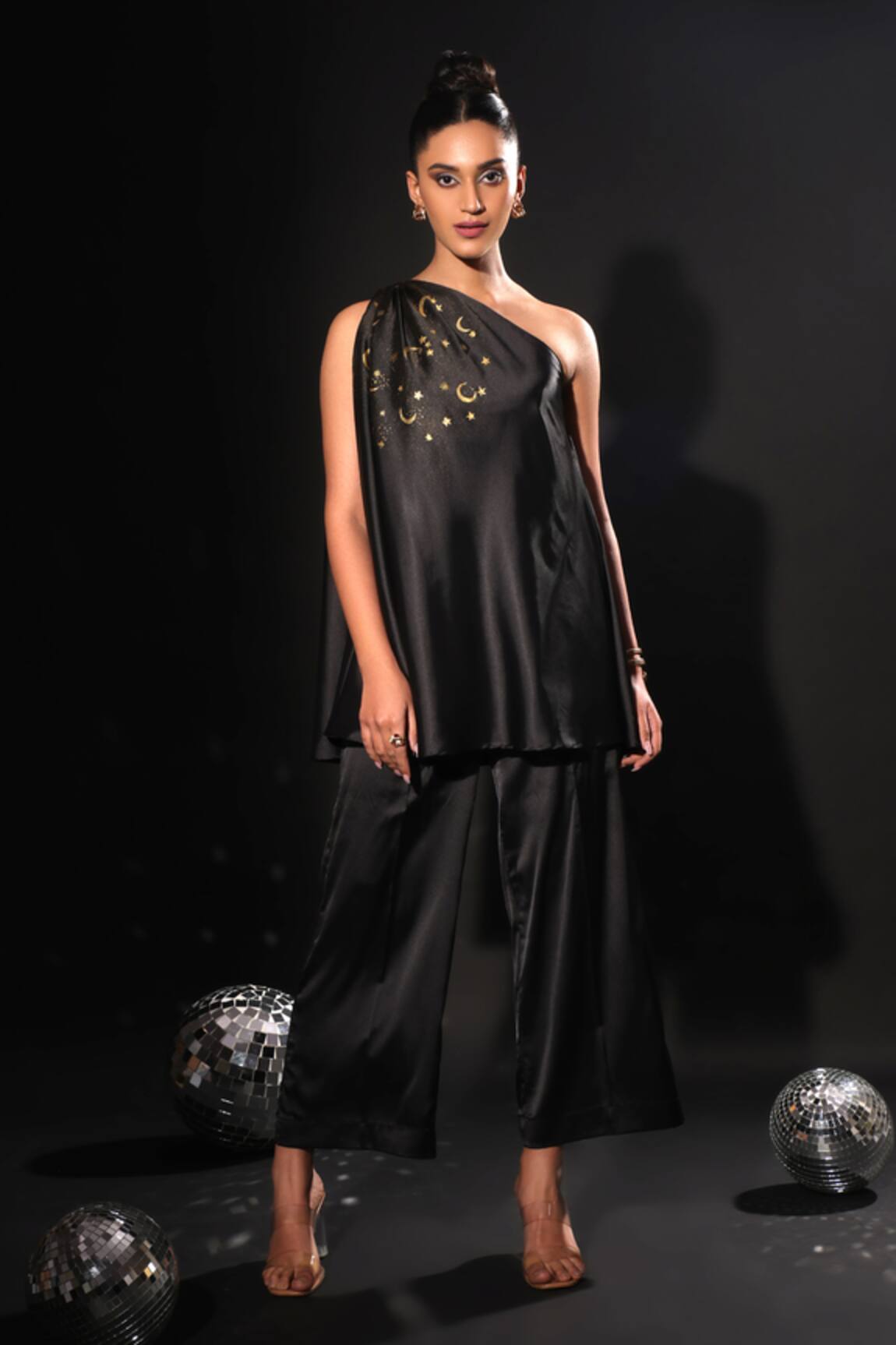 Kyra By Nina + Deepika Talking To The Stars Hand Painted Top & Pant Set 