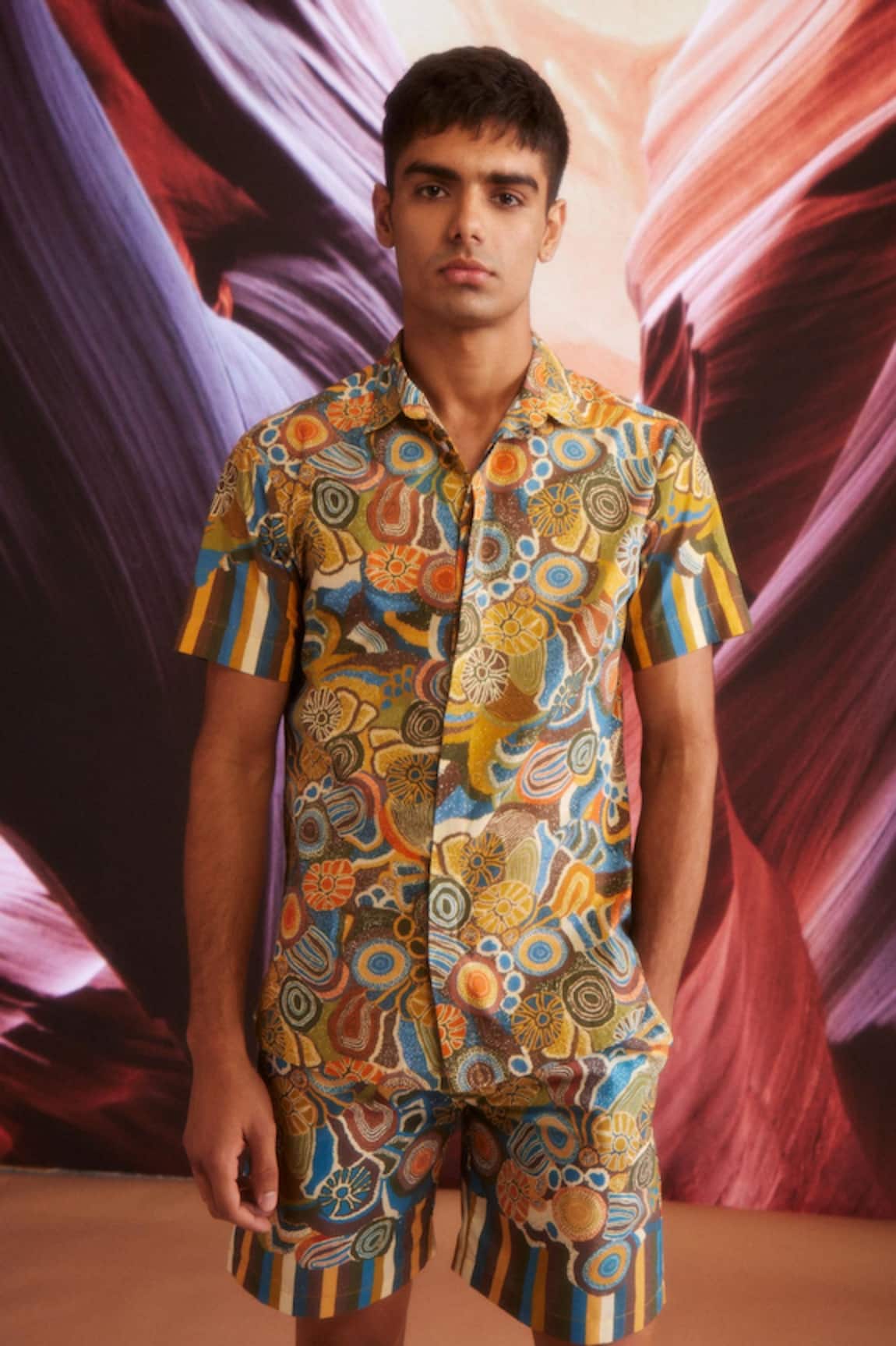 Dash And Dot Organic Cotton Abstract Print Shirt 