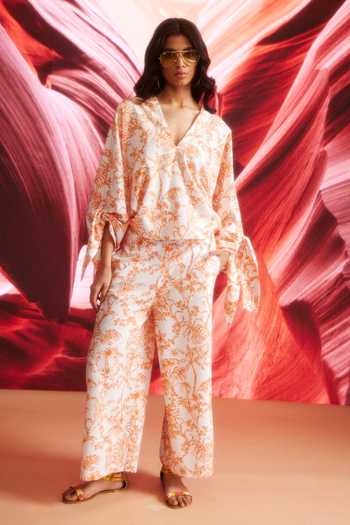 Dash And Dot Tropical Print Kaftan & Pant Set 