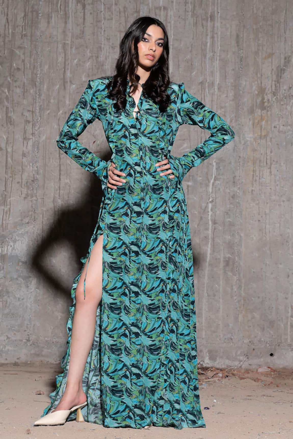 Therealb Free Spirit Abstract Print Dress 