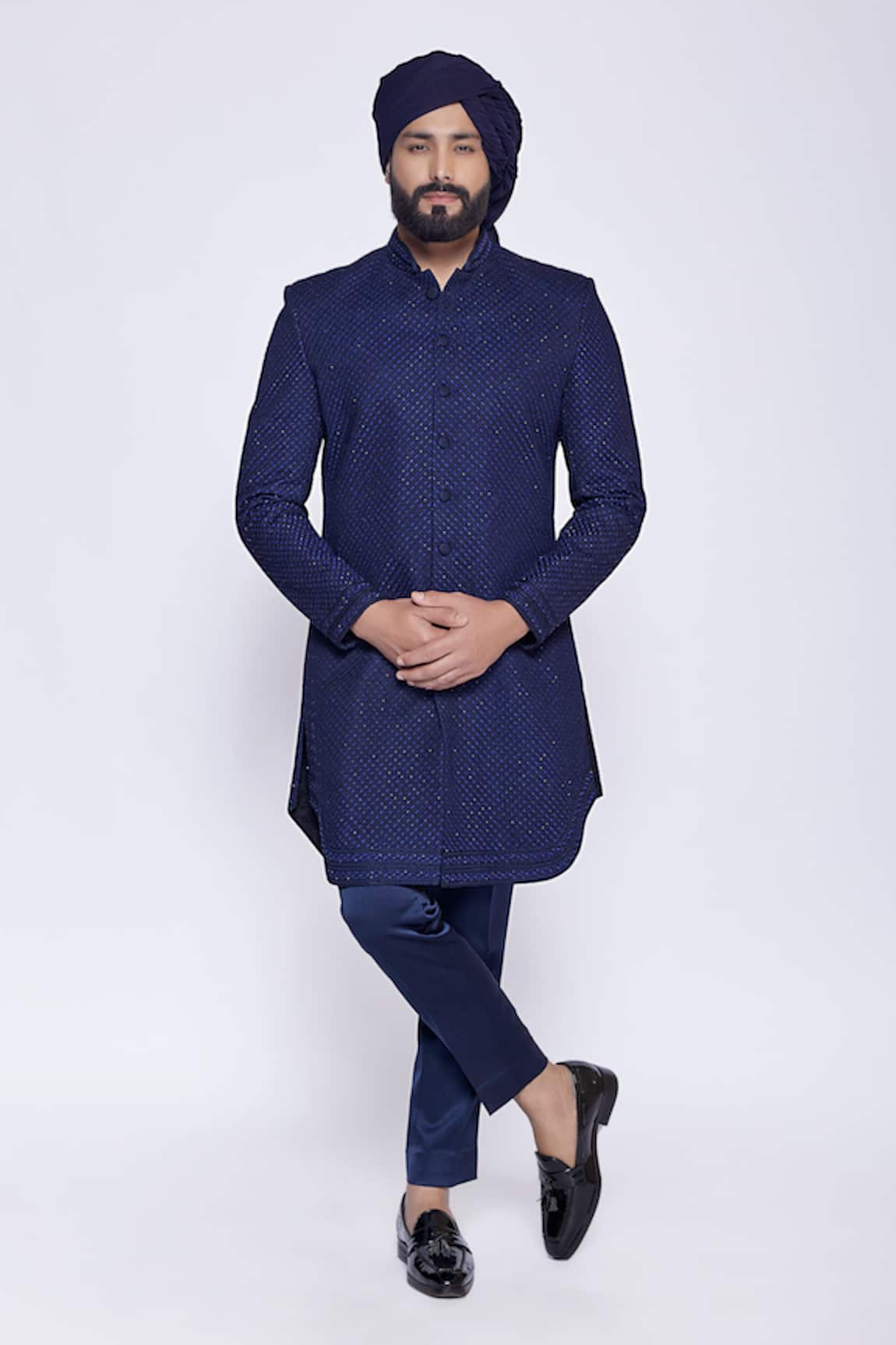 Arjun Kilachand Resham & Cut Dana Embroidered Sherwani