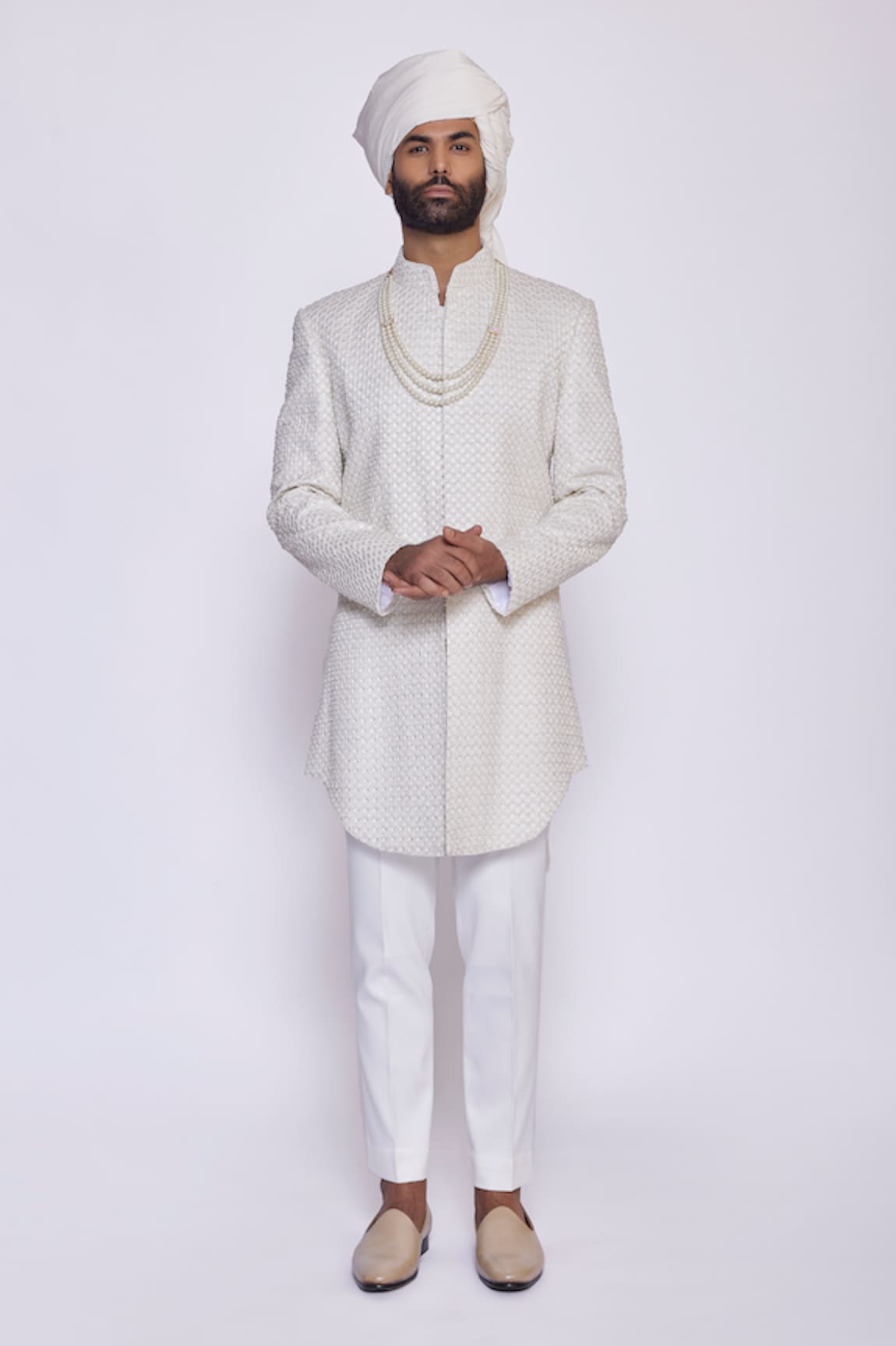 Arjun Kilachand French Knot & Cut Dana Embroidered Sherwani