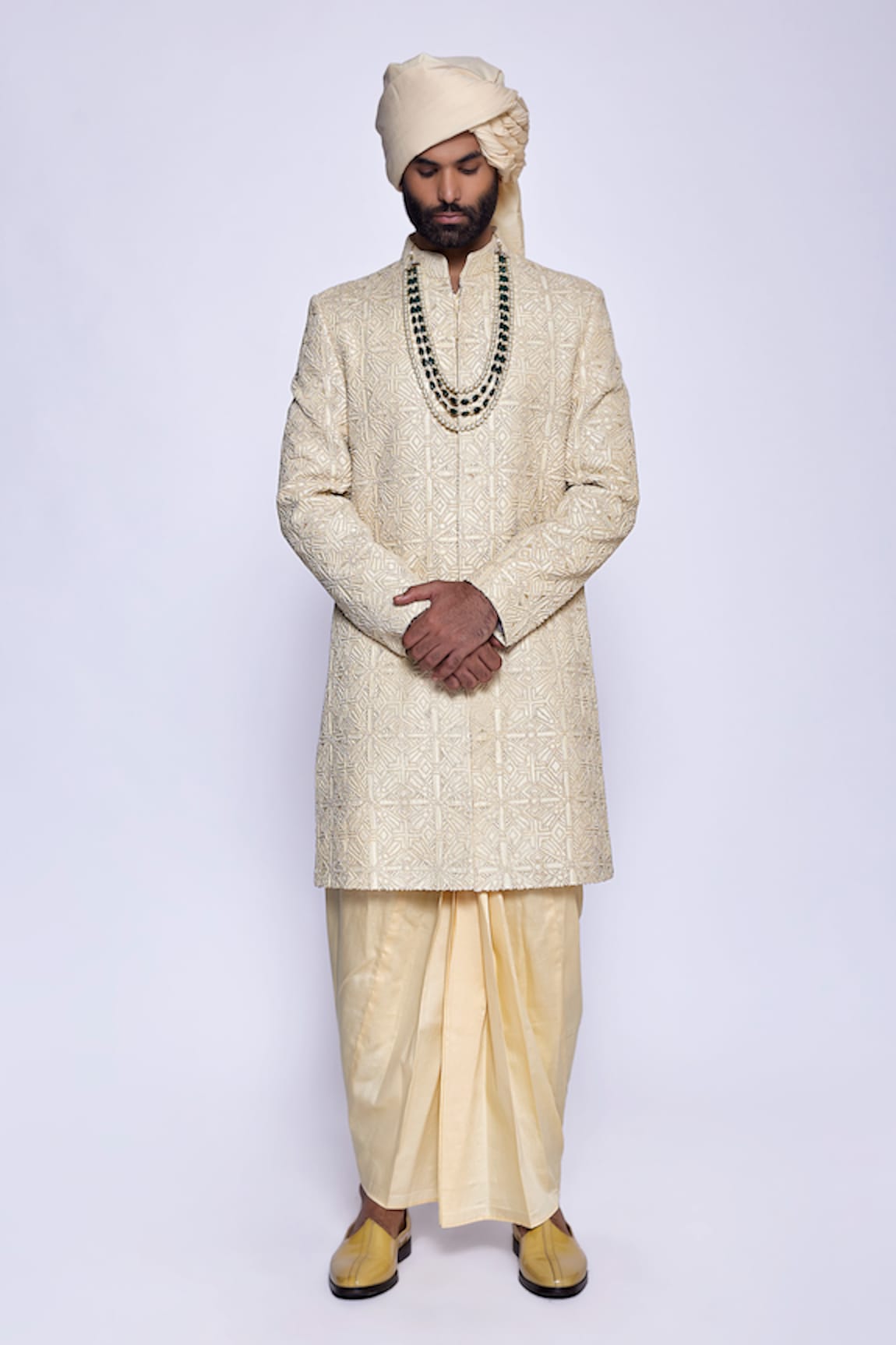 Arjun Kilachand French Knot Hand Embroidered Sherwani