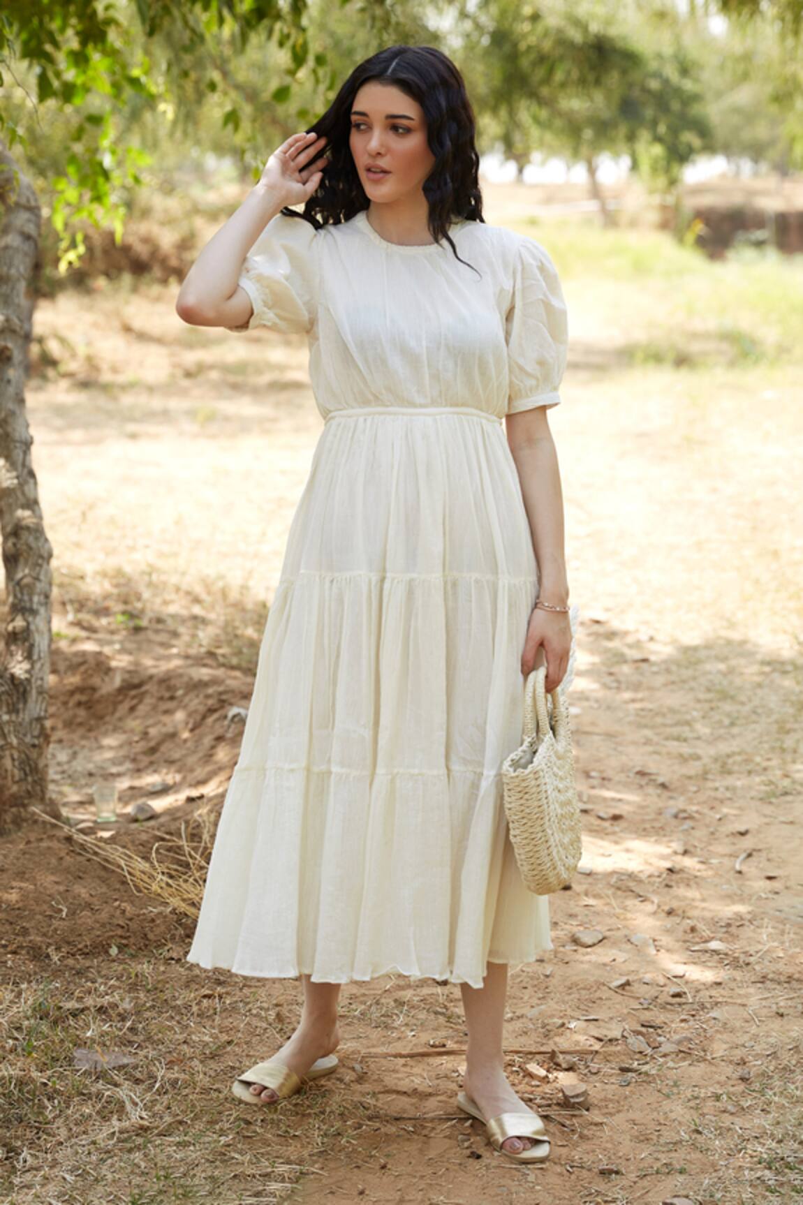 Palak Khandelwal Tiered Backless Dress