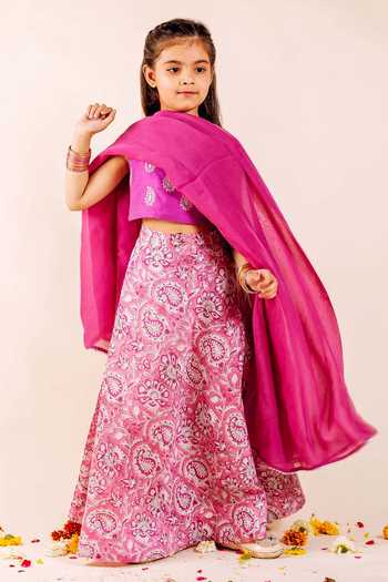 Missprint Aarazoo Paisley Handblock Print Lehenga Set 