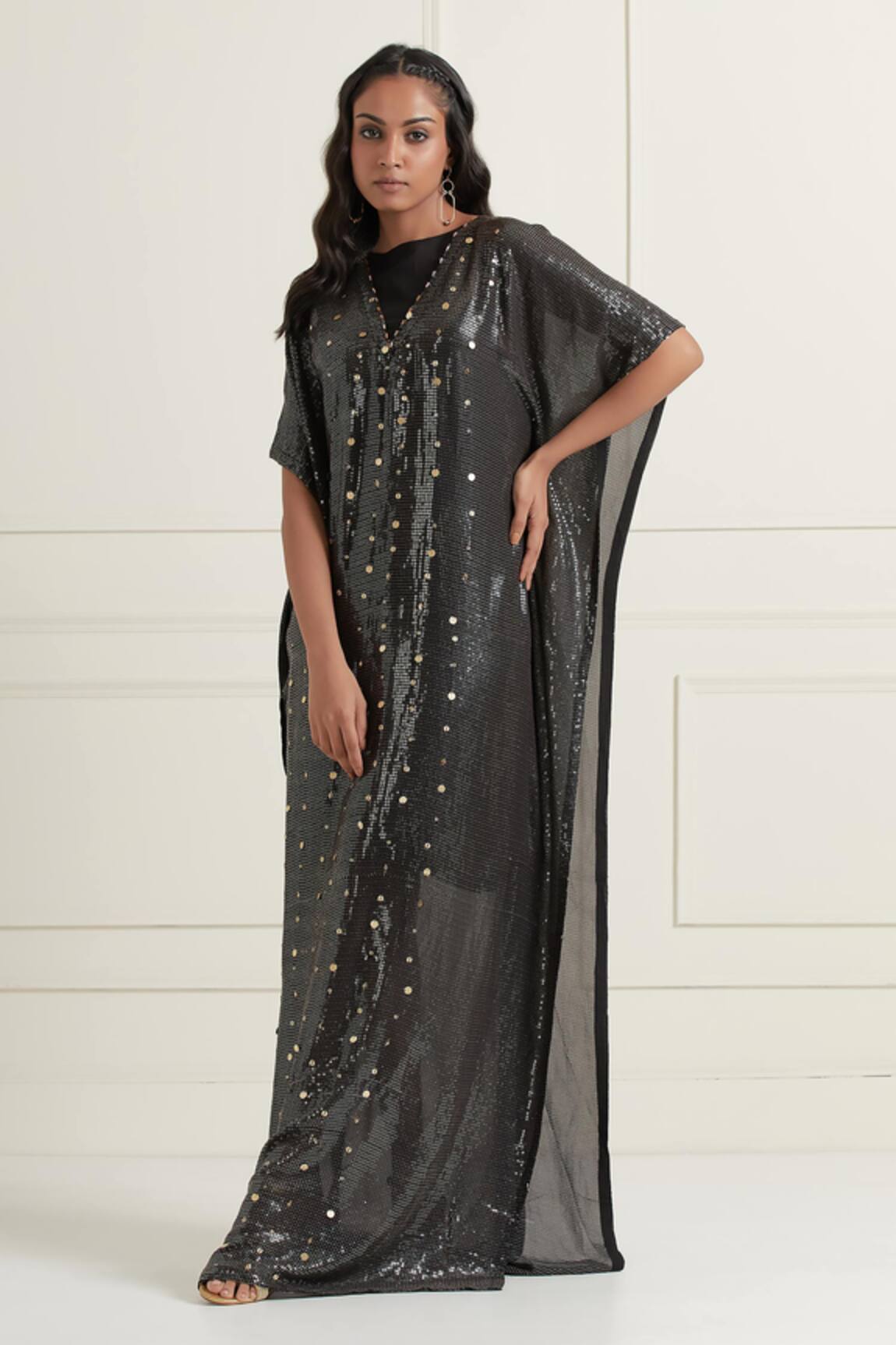 Affroz Sequin Embroidered Kaftan