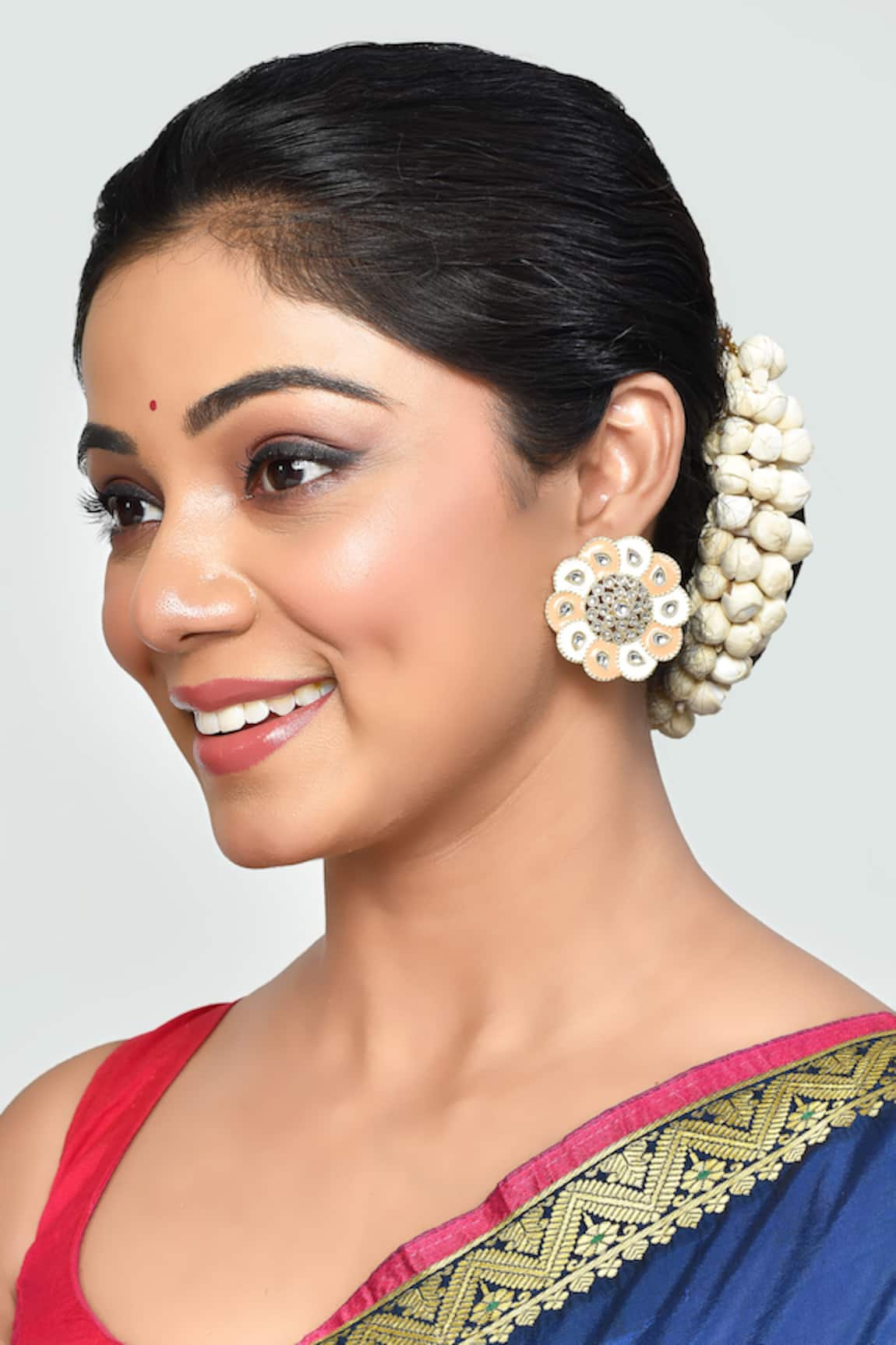 Khwaab By Sanjana Lakhani Floral Kundan Stud Earrings 