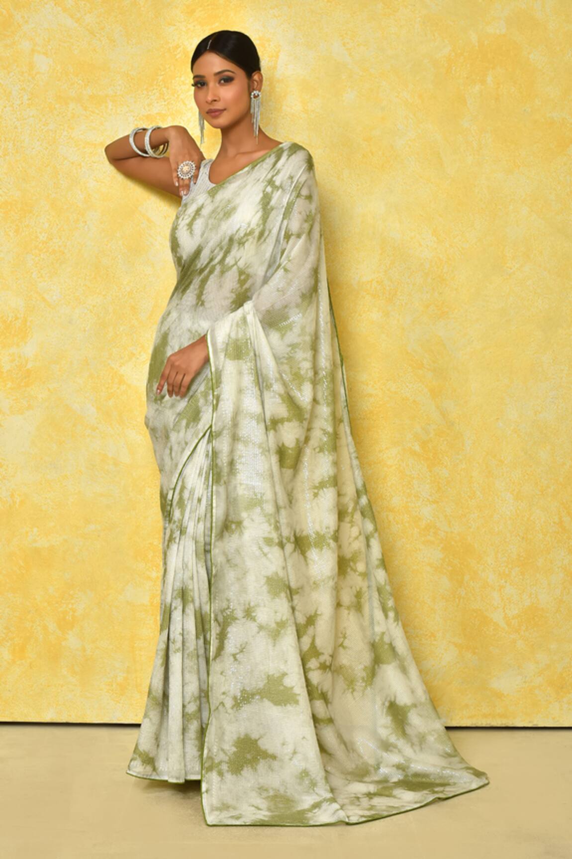 Arihant Rai Sinha Sequin Work Saree With Running Blouse