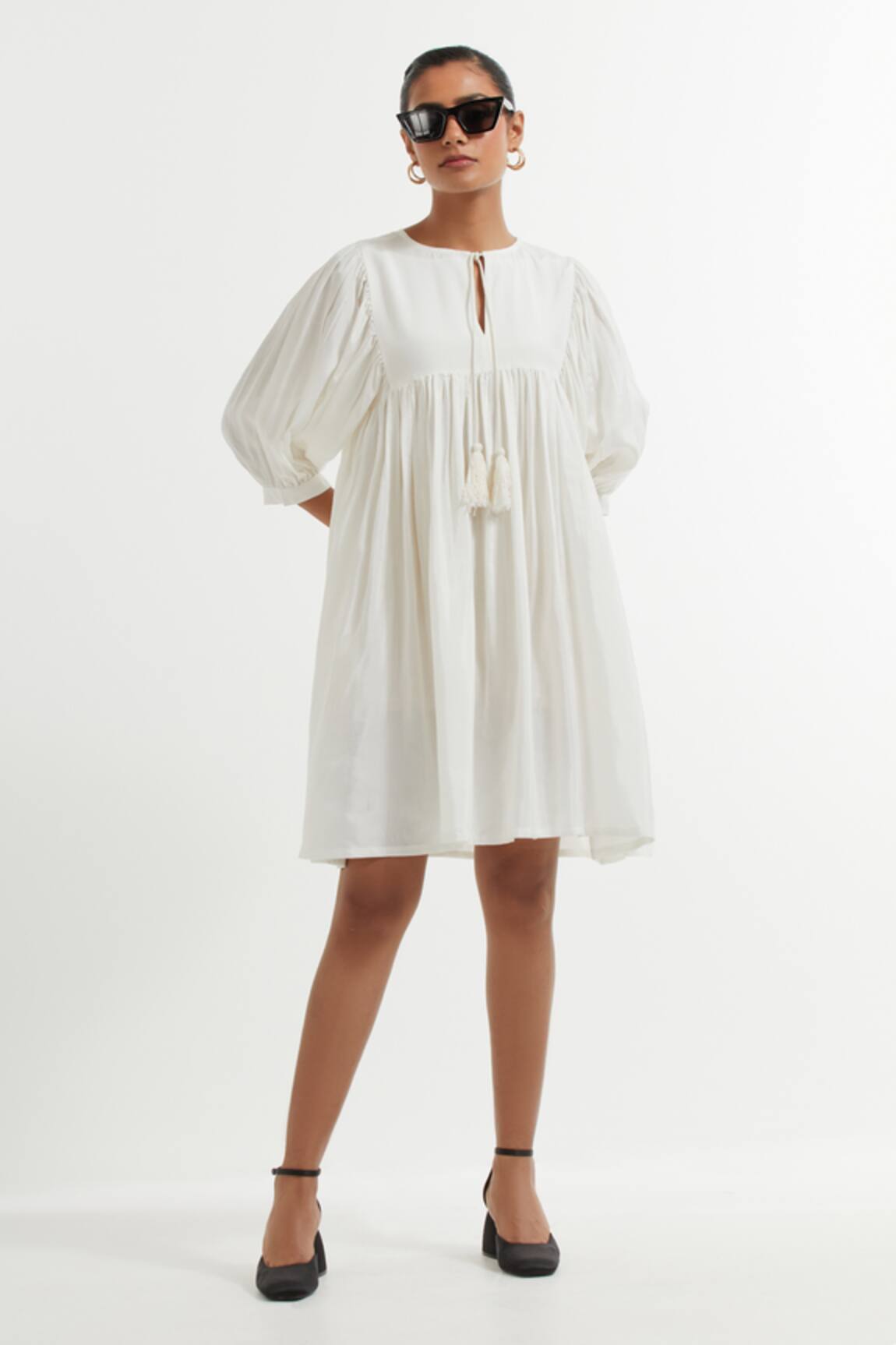 The Indian Cause Silk Front Tie Dress 