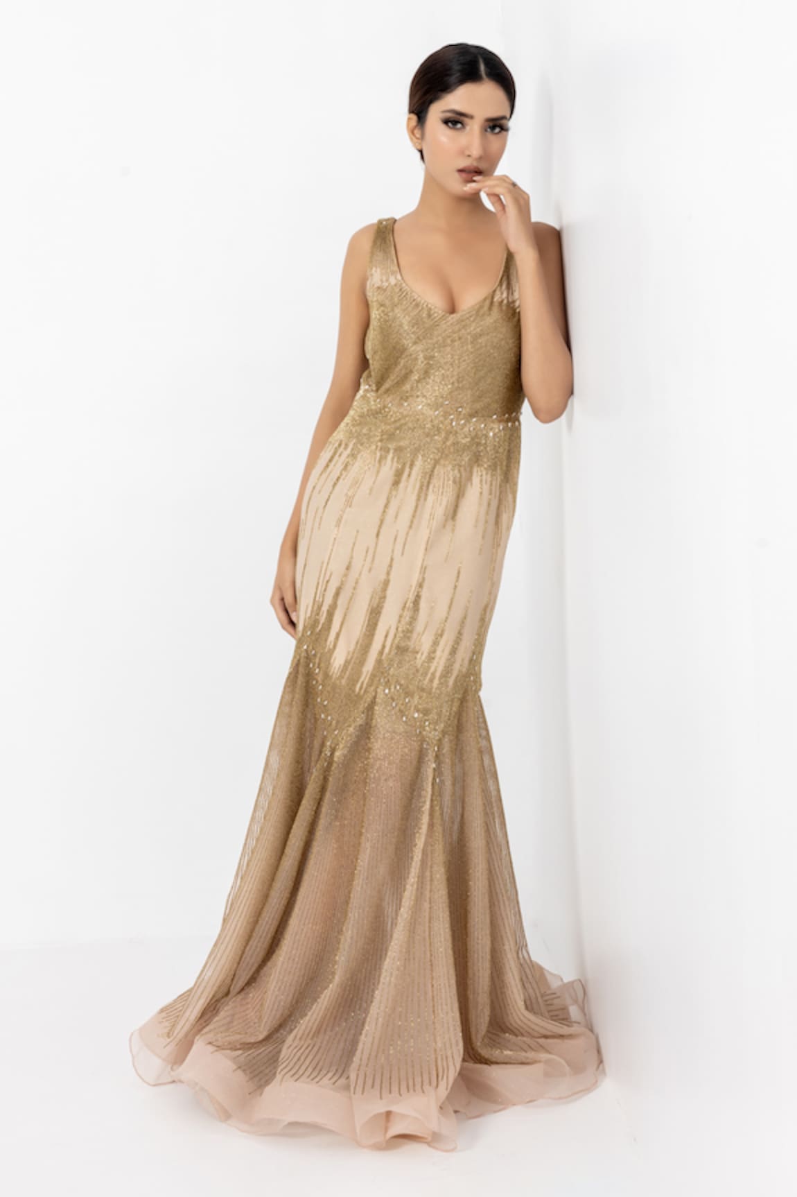 Sartoriale Sequin Embellished Mermaid Gown