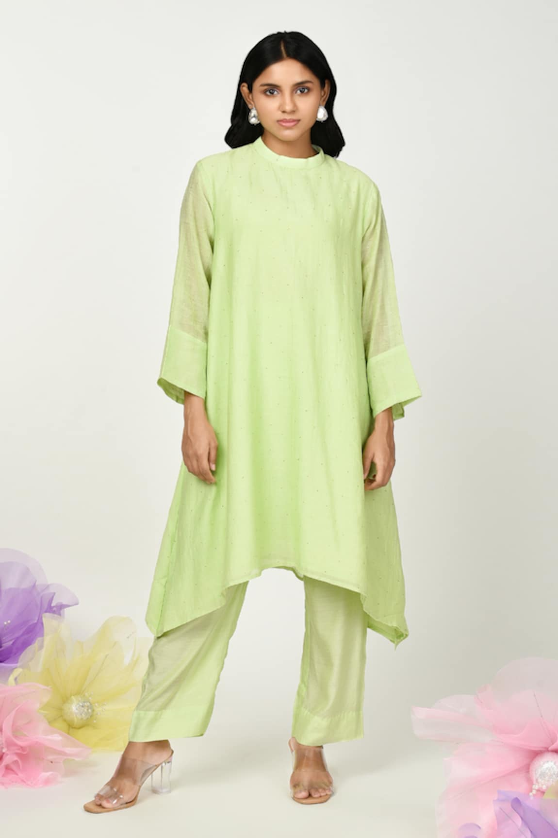 Komal Shah Chaav Chanderi Kurta & Silk Pant Set