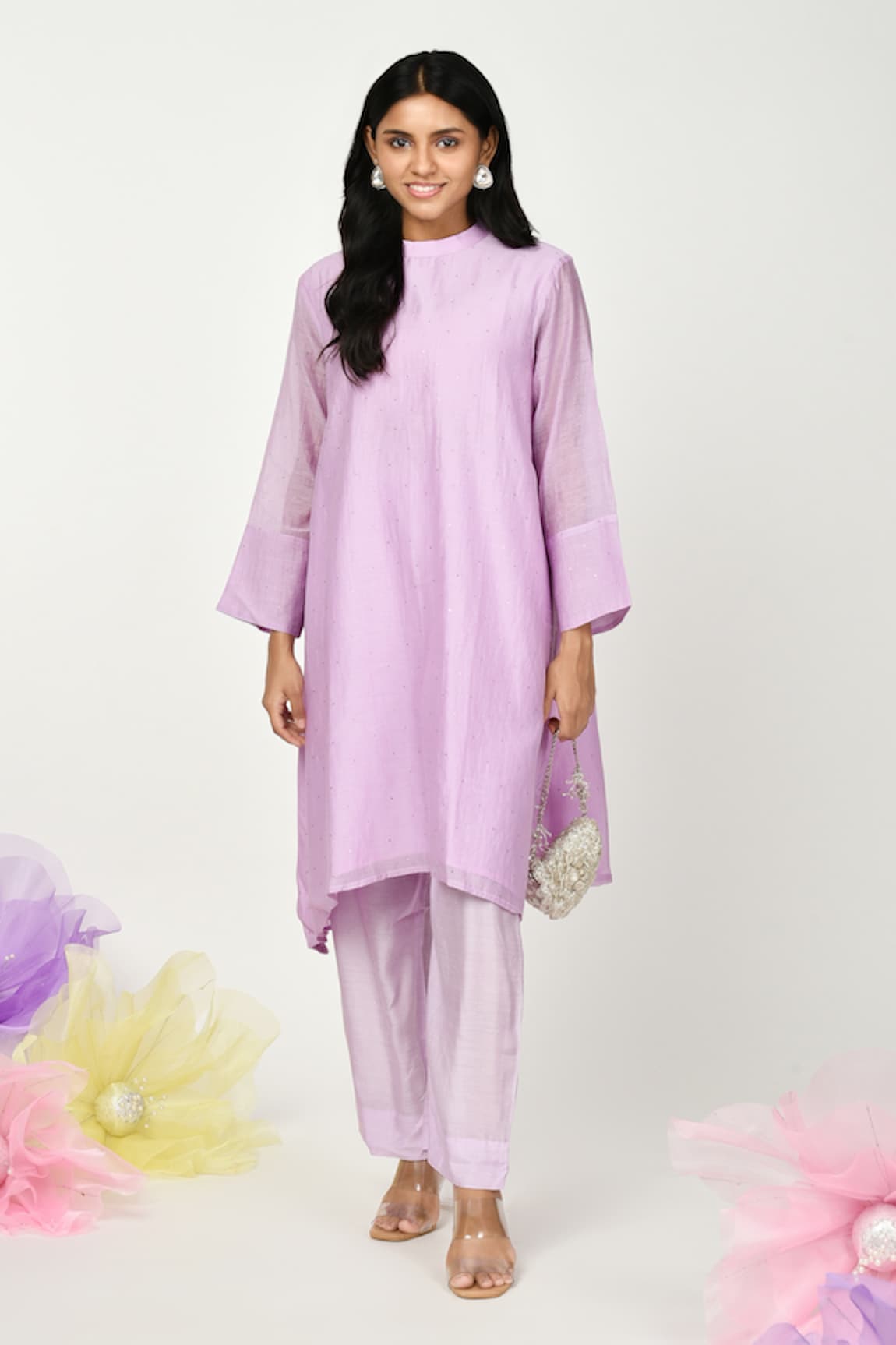 Komal Shah Chaav Chanderi Tunic & Pant Set