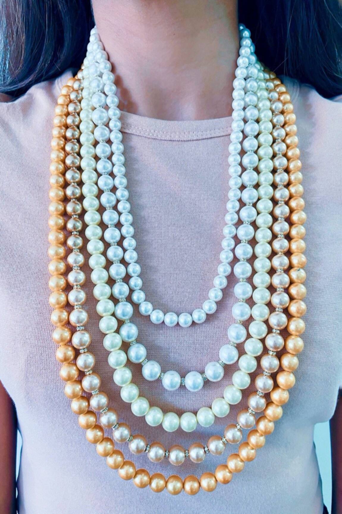 PRERTO Cecilia Bead Layered Necklace